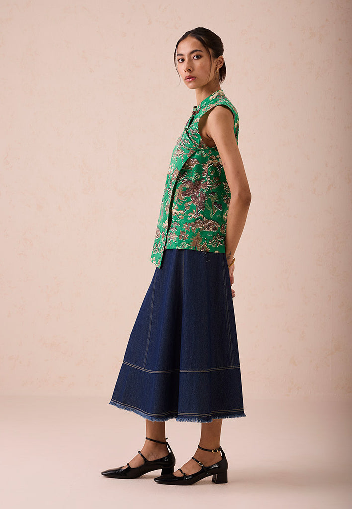 The Evergreen Luck Cheongsam Blouse TOPS SUI