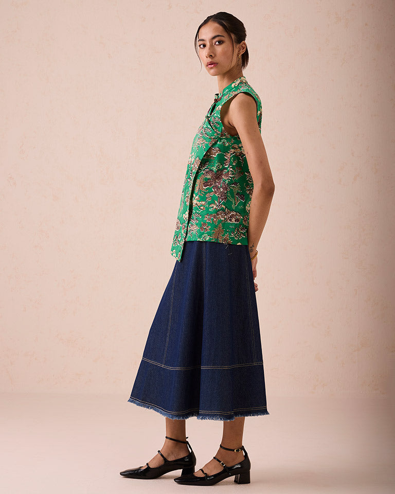 The Evergreen Luck Cheongsam Blouse TOPS SUI