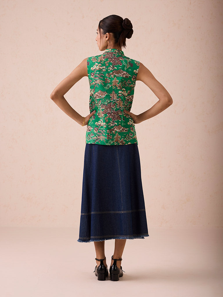 The Evergreen Luck Cheongsam Blouse TOPS SUI