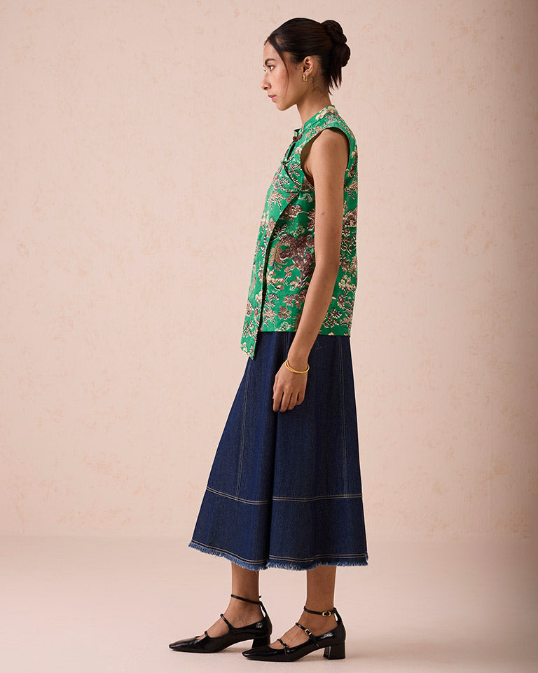 The Evergreen Luck Cheongsam Blouse TOPS SUI