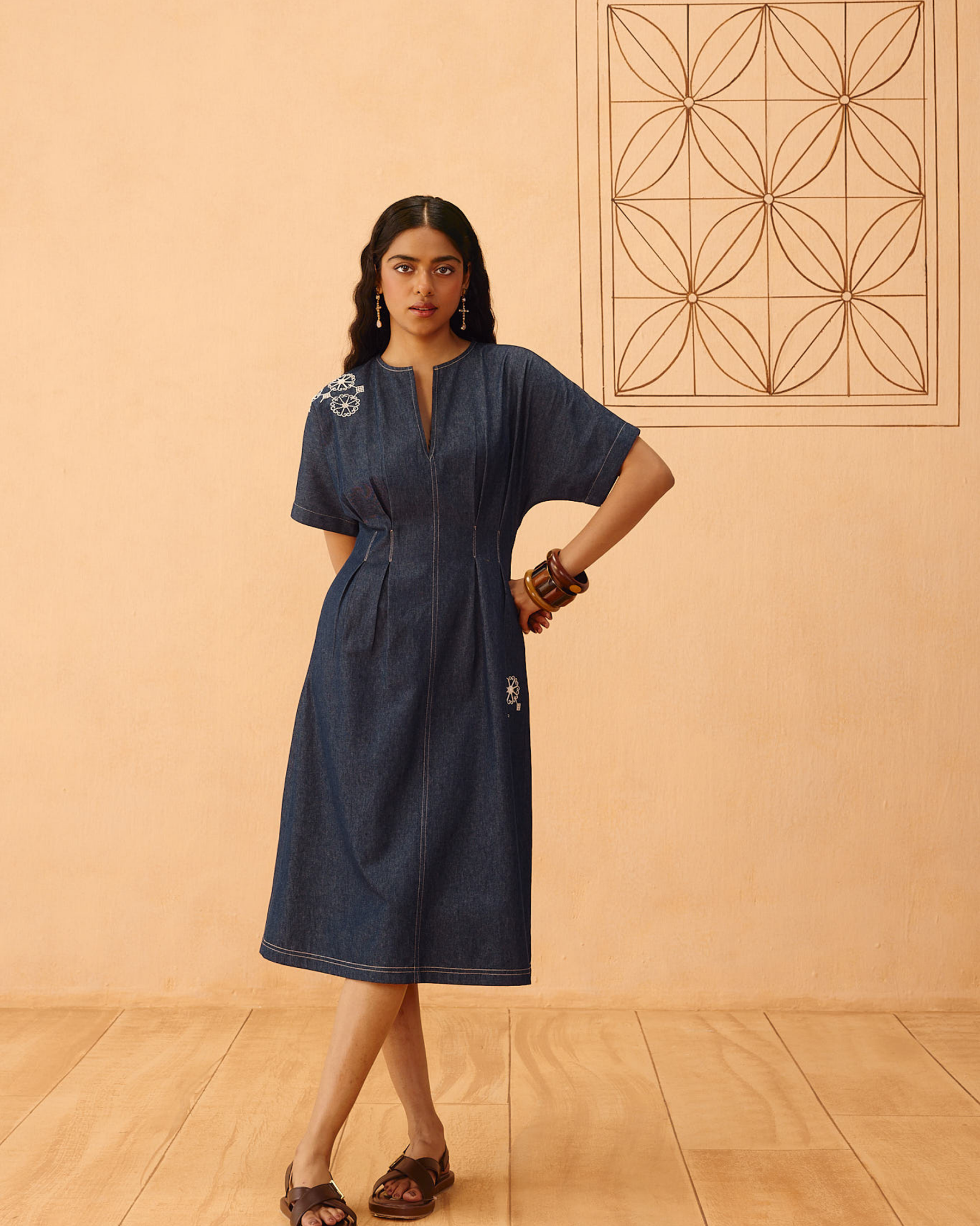 The Harmony Sustainable Denim Dress DRESSES SUI