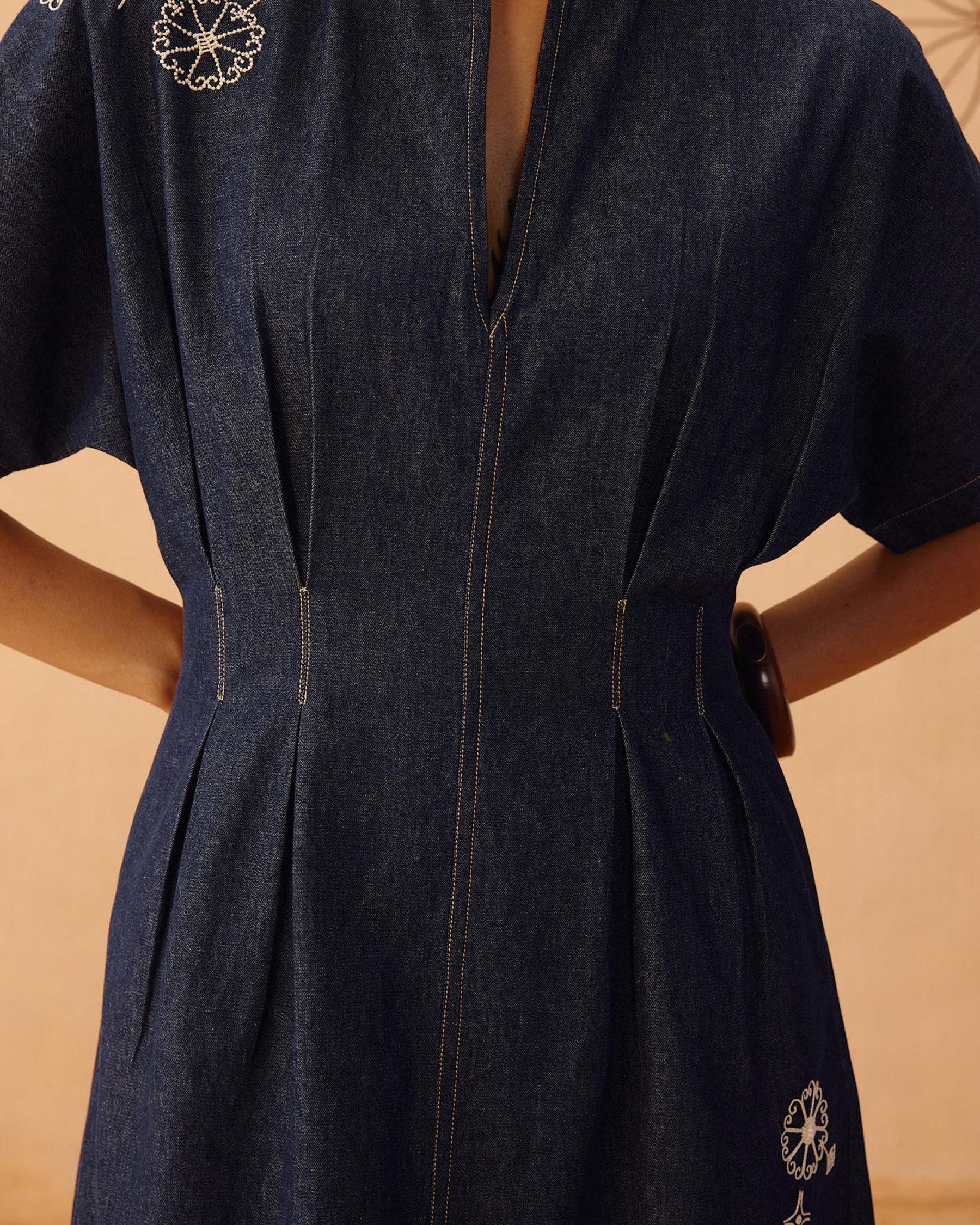 The Harmony Sustainable Denim Dress DRESSES SUI