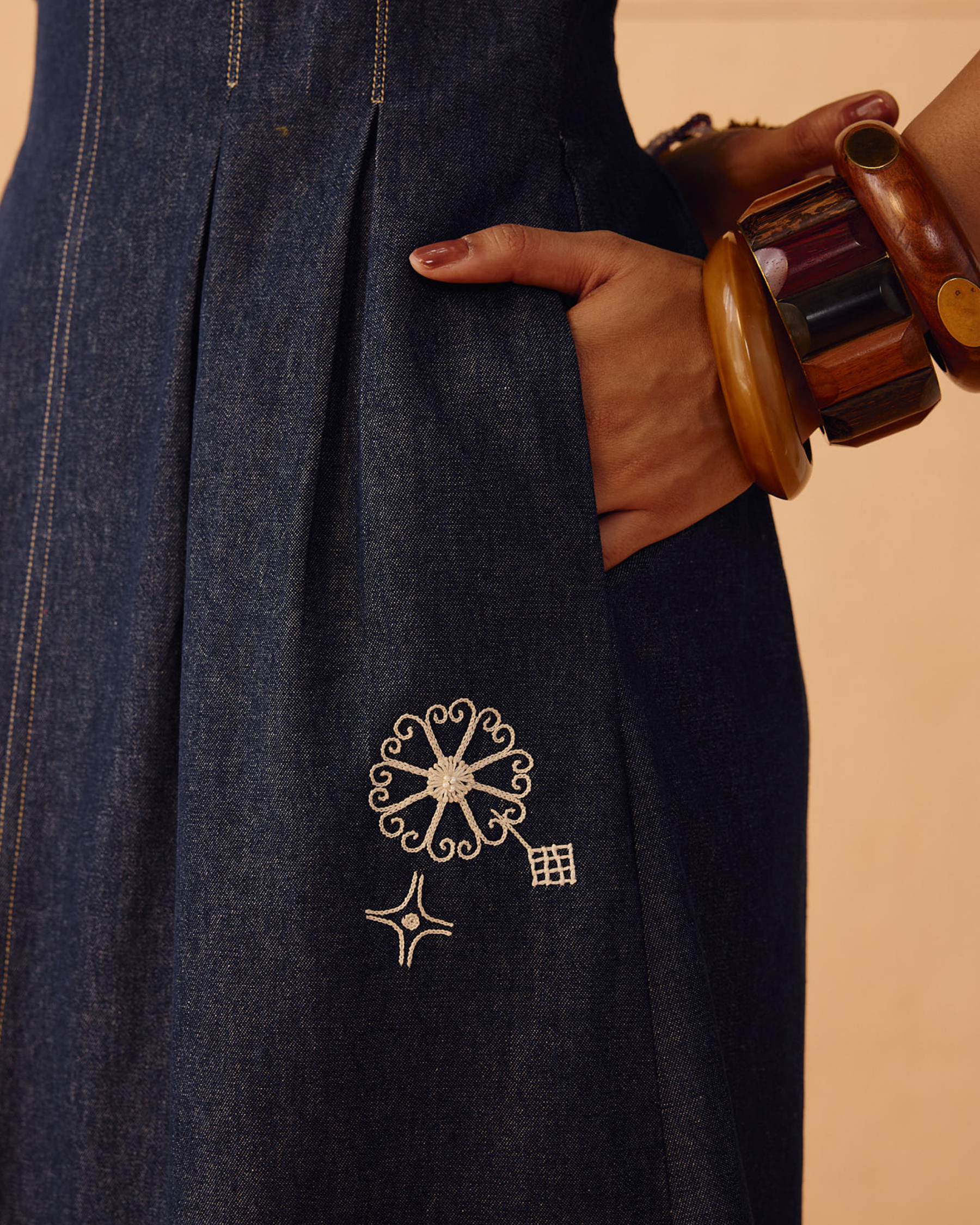 The Harmony Sustainable Denim Dress DRESSES SUI