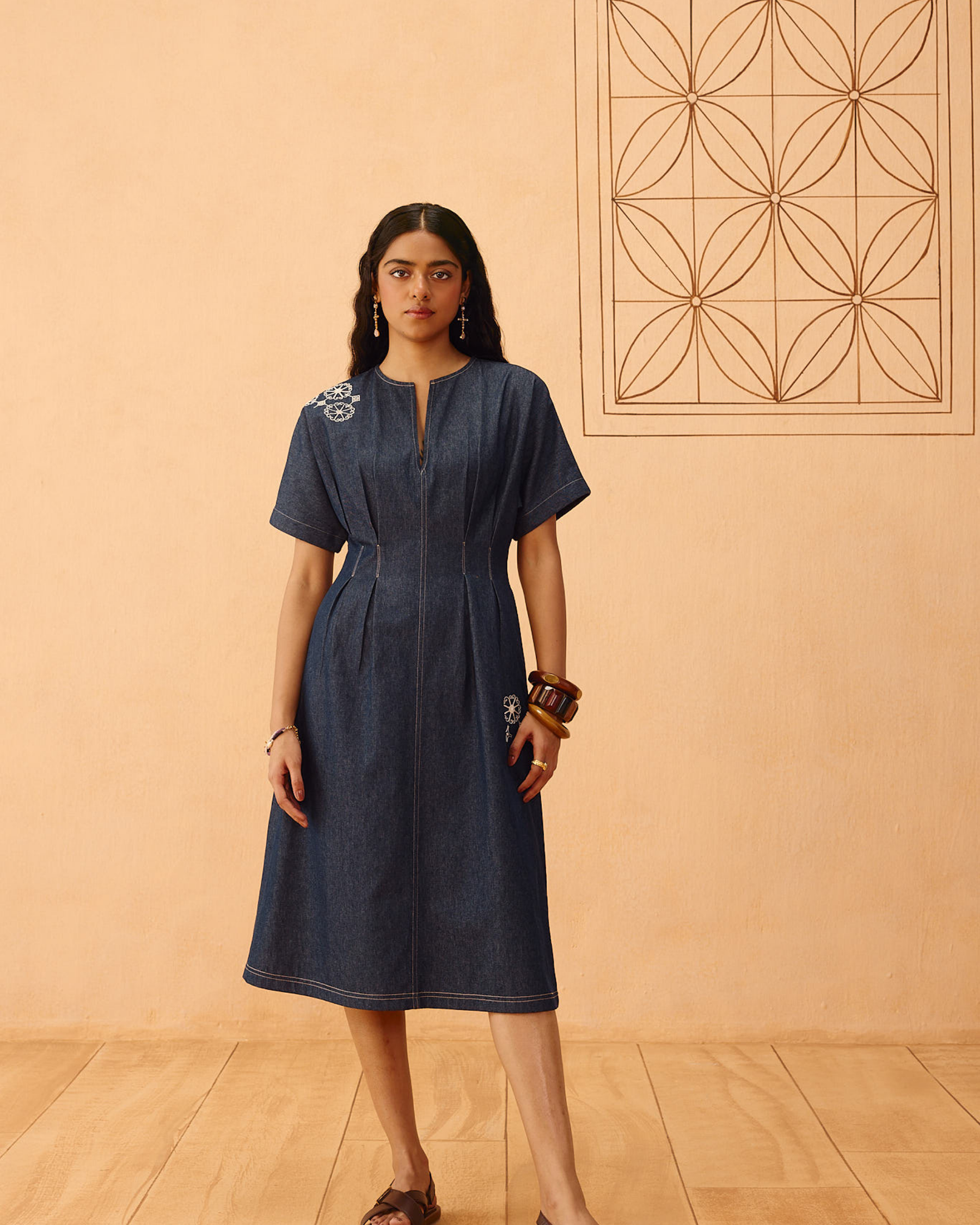 The Harmony Sustainable Denim Dress DRESSES SUI