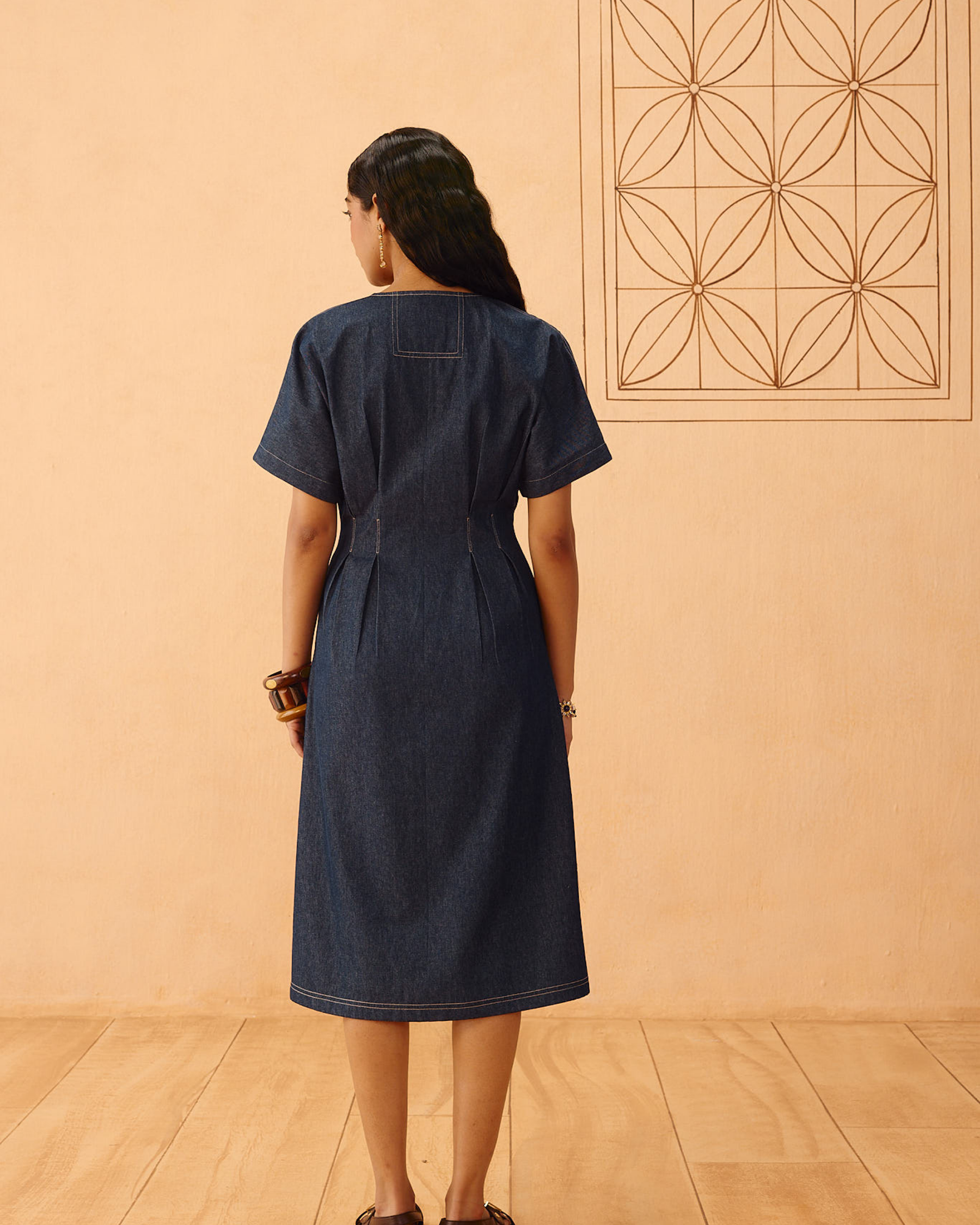 The Harmony Sustainable Denim Dress DRESSES SUI