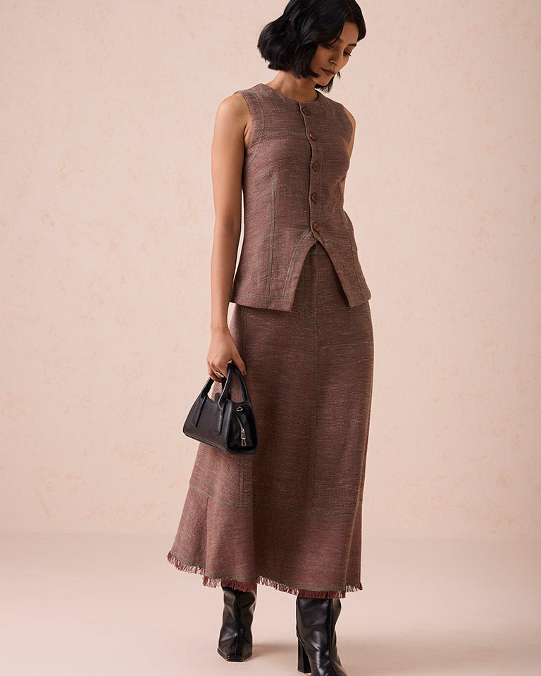 The Hazel Sun Midi Skirt BOTTOMS SUI