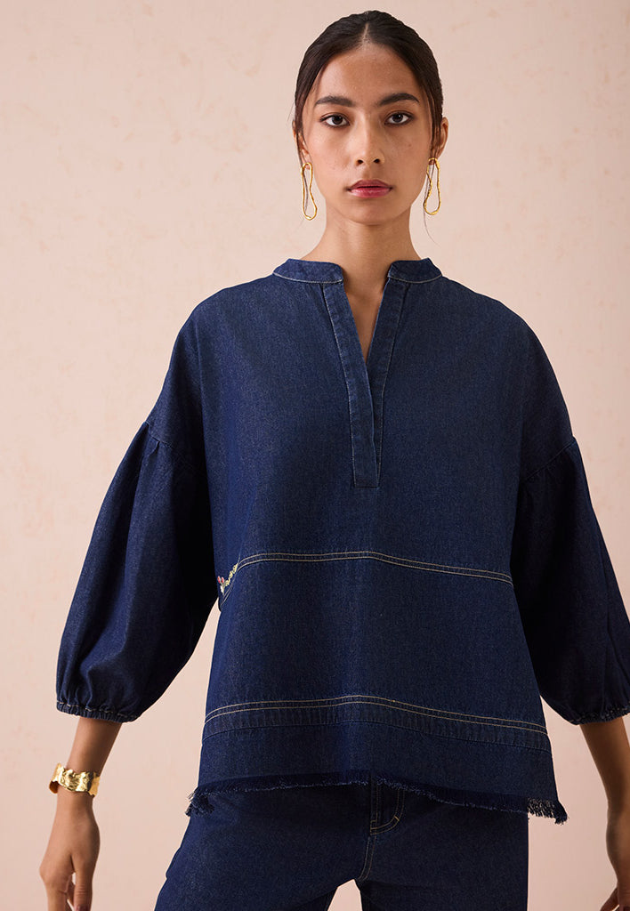 The Little Things Denim Blouse TOPS SUI