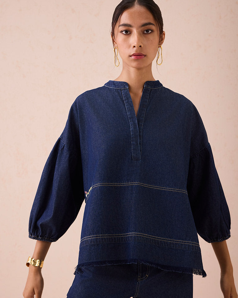 The Little Things Denim Blouse TOPS SUI