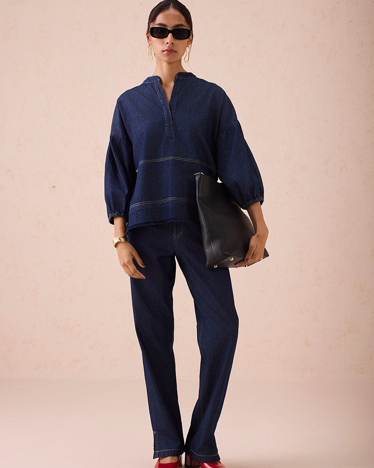 The Little Things Denim Blouse TOPS SUI