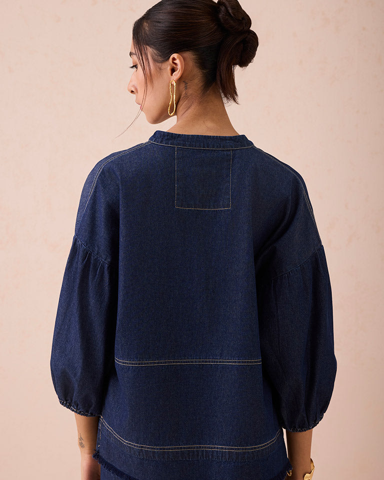 The Little Things Denim Blouse TOPS SUI