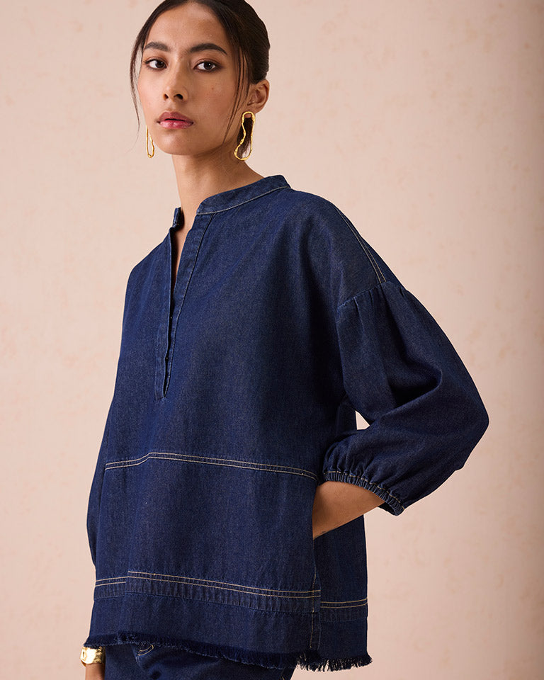 The Little Things Denim Blouse TOPS SUI