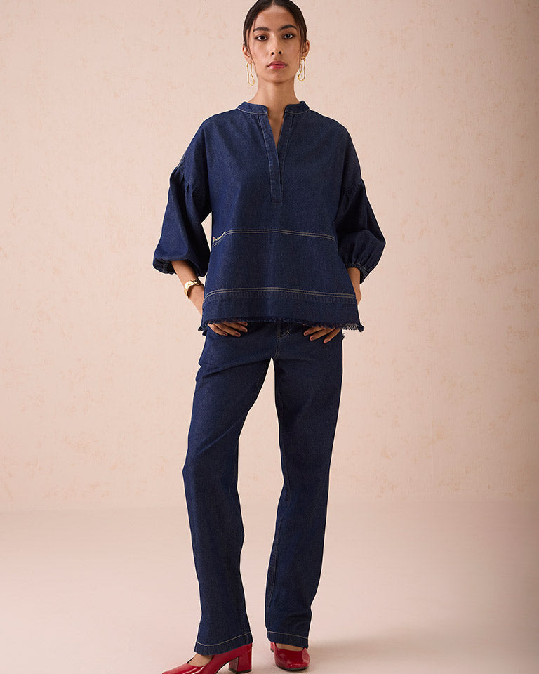 The Little Things Denim Blouse TOPS SUI