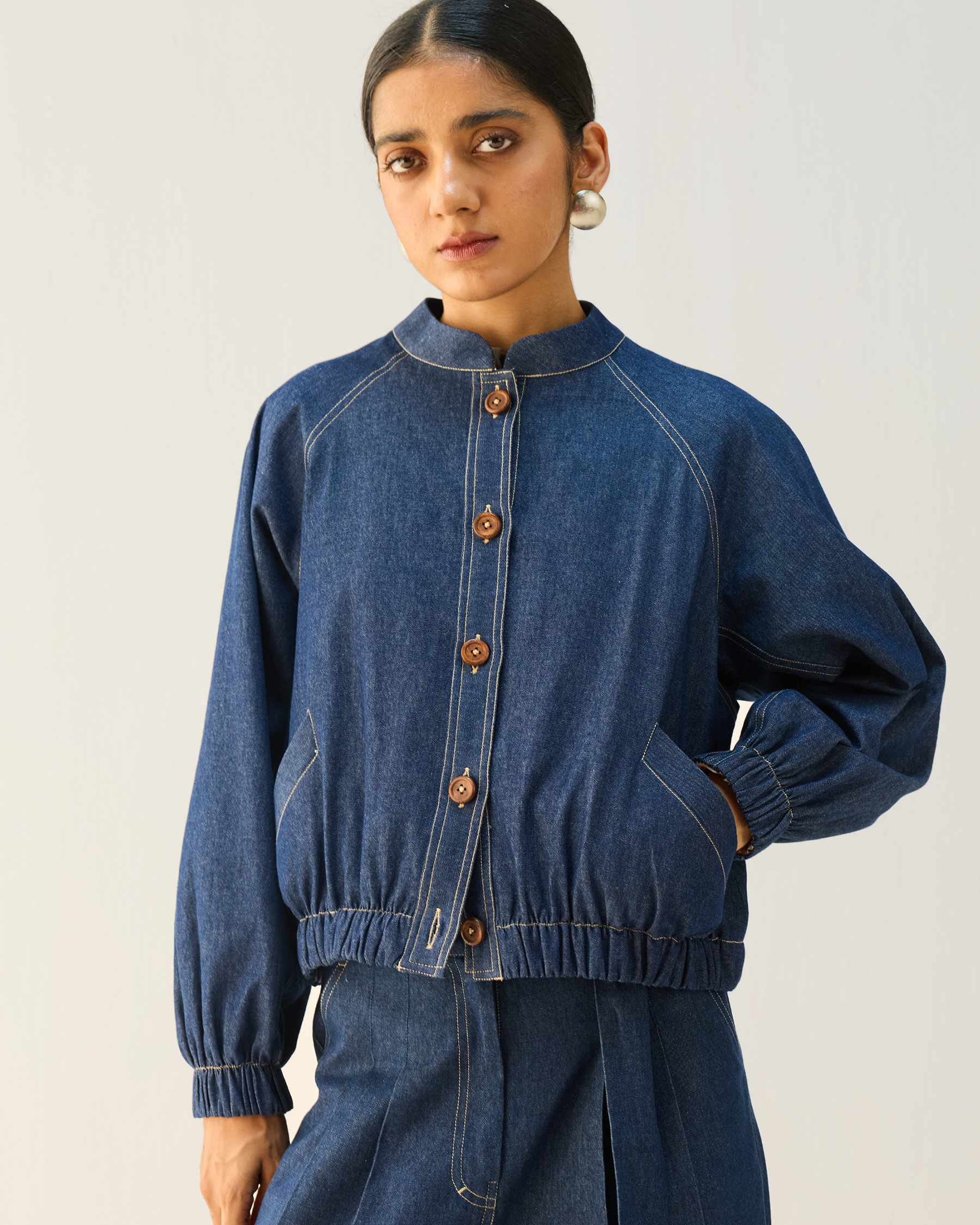 The Slow Denim Bomber Jacket JACKETS SUI