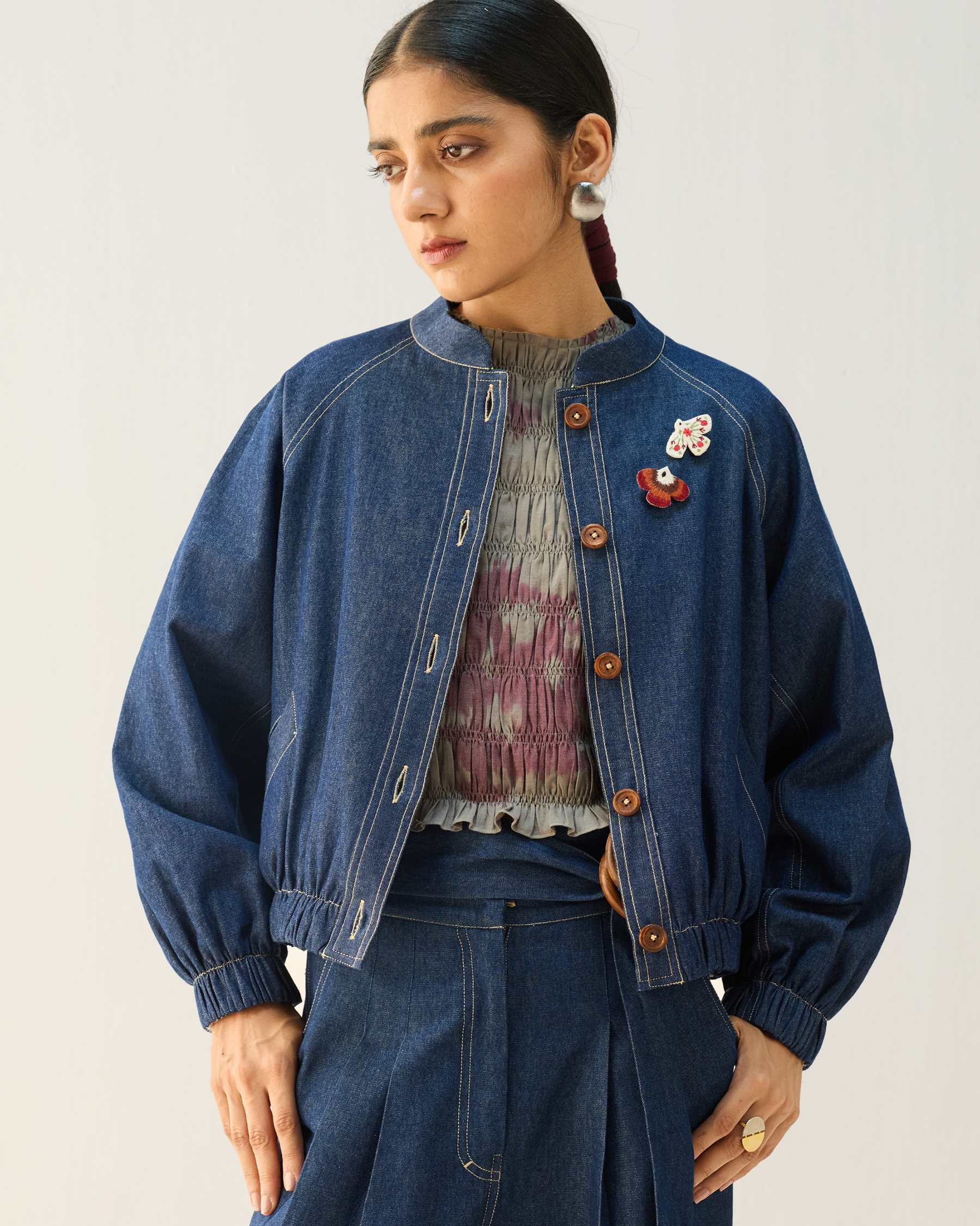 The Slow Denim Bomber Jacket JACKETS SUI