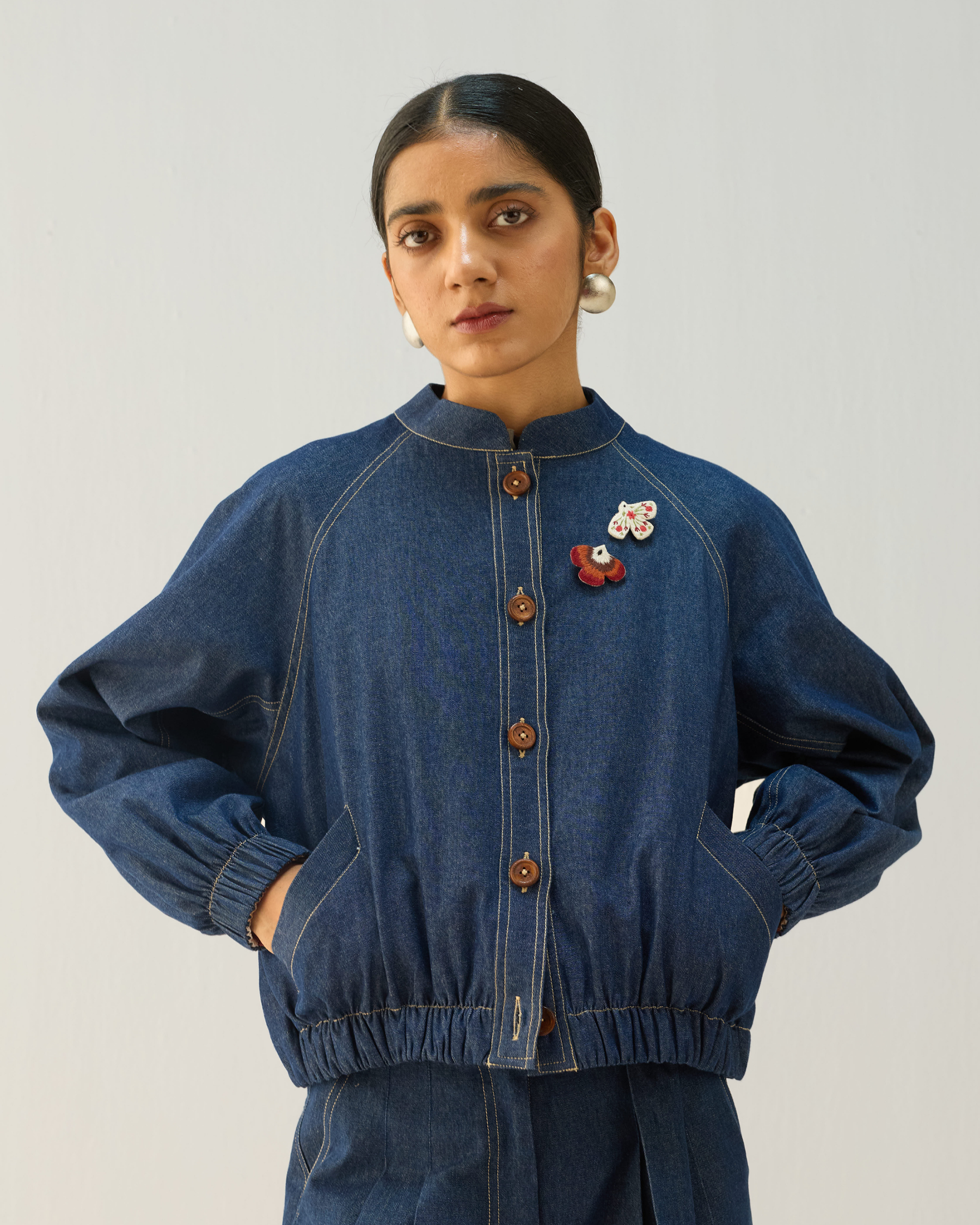The Slow Denim Bomber Jacket JACKETS SUI