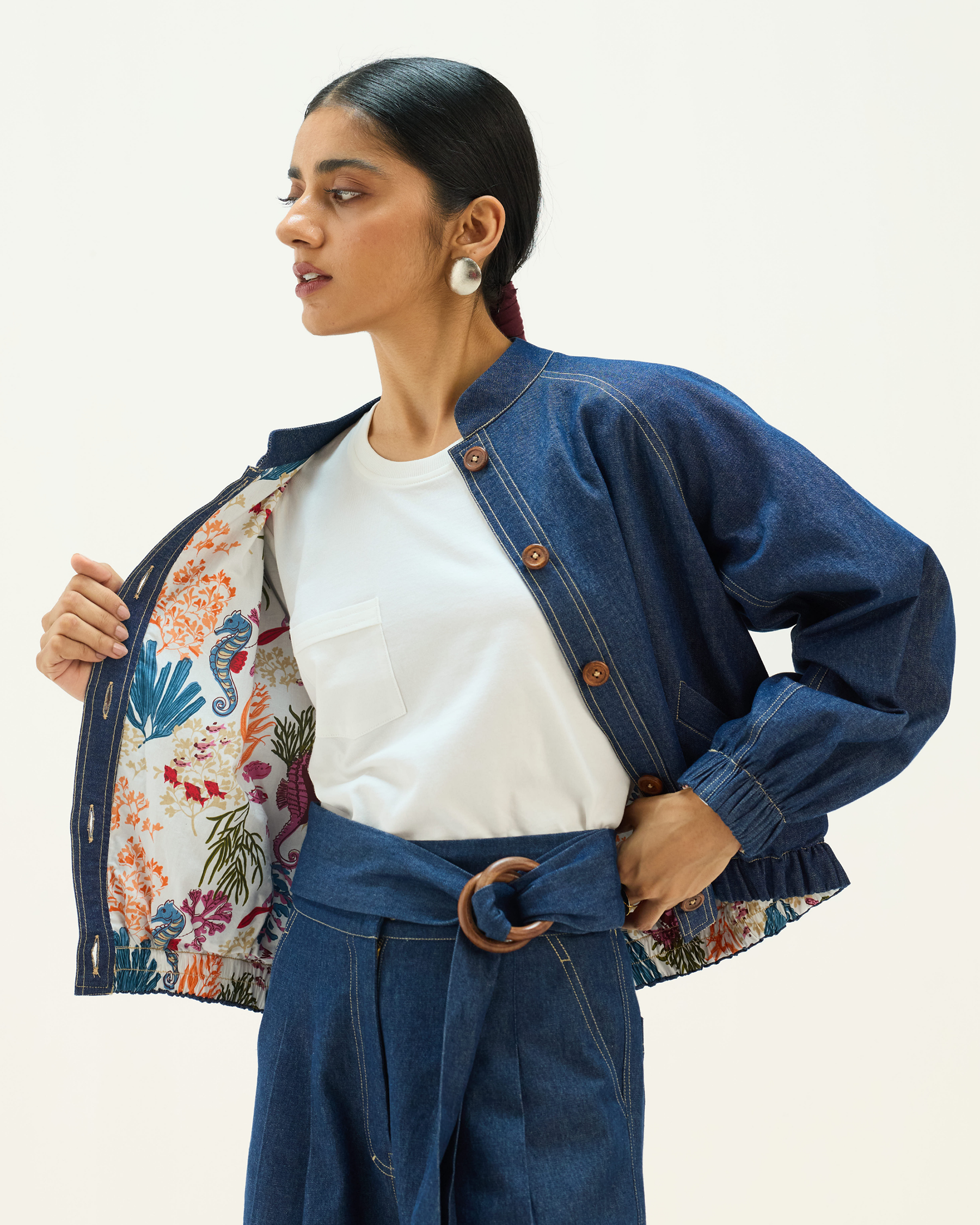 The Slow Denim Bomber Jacket JACKETS SUI