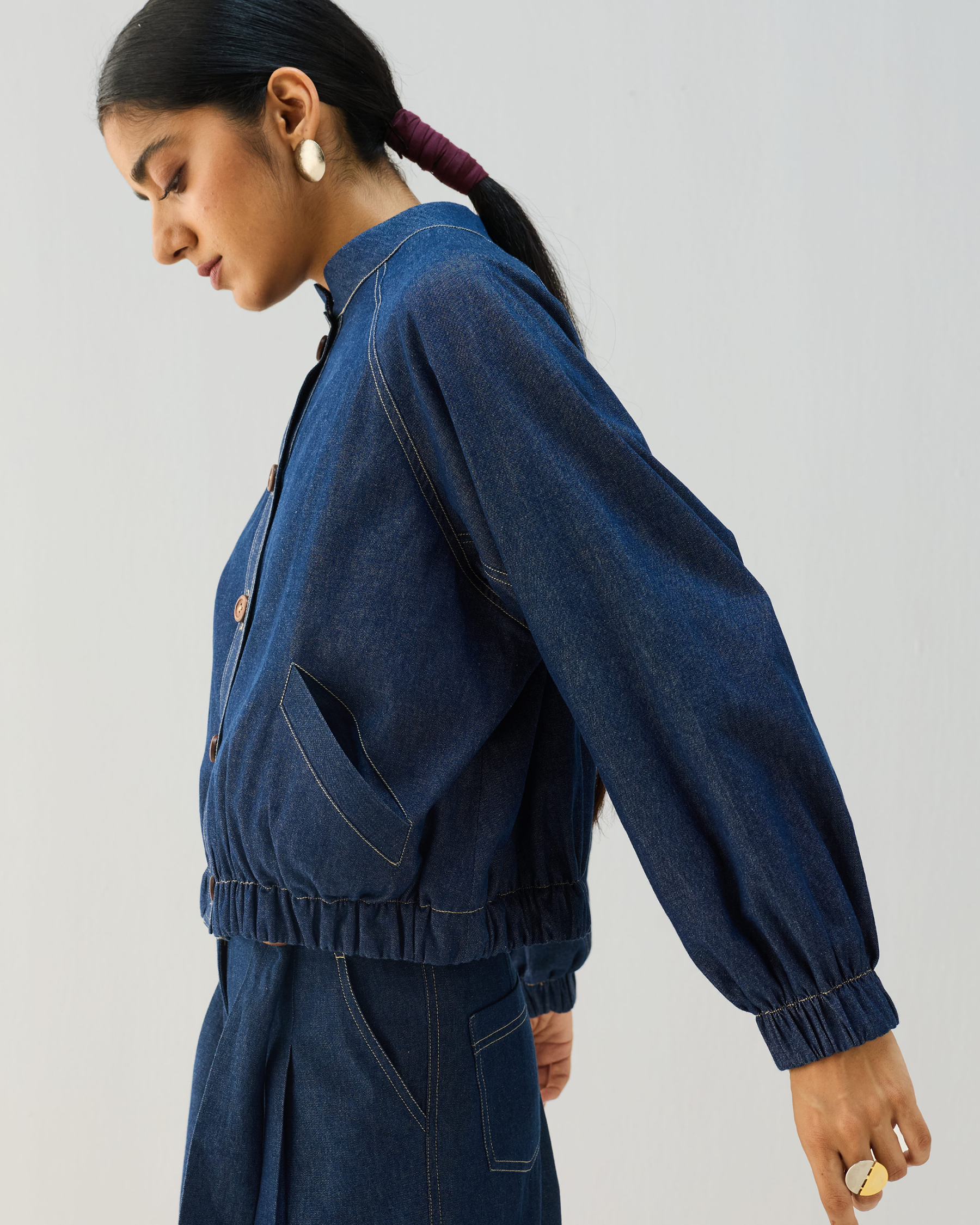 The Slow Denim Bomber Jacket JACKETS SUI