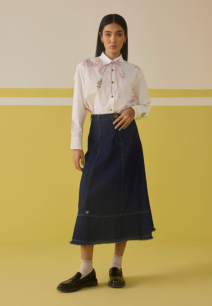The Sunshine Denim Skirt BOTTOMS SUI