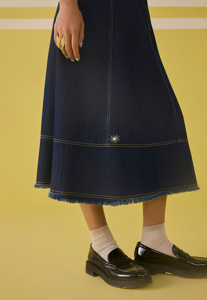 The Sunshine Denim Skirt BOTTOMS SUI