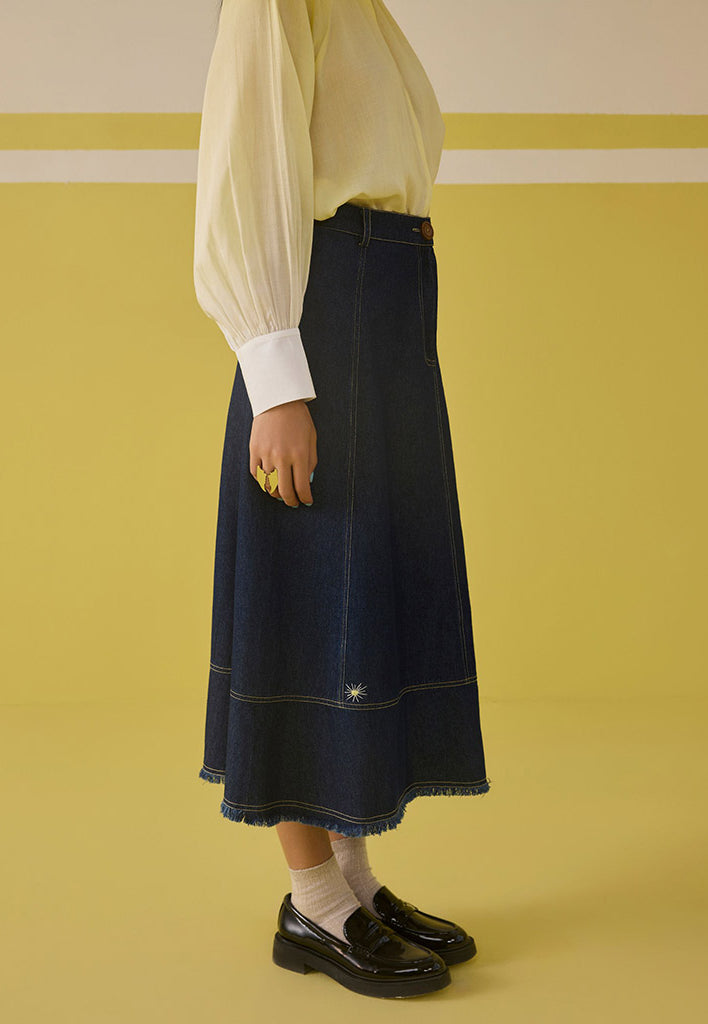The Sunshine Denim Skirt BOTTOMS SUI