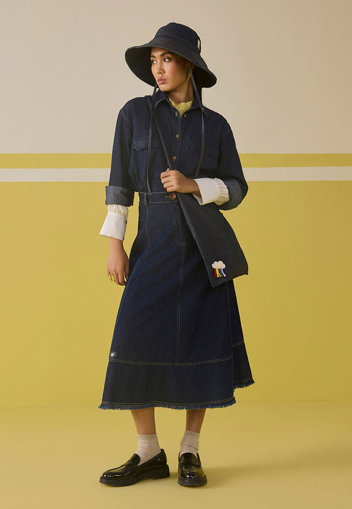 The Sunshine Denim Skirt BOTTOMS SUI