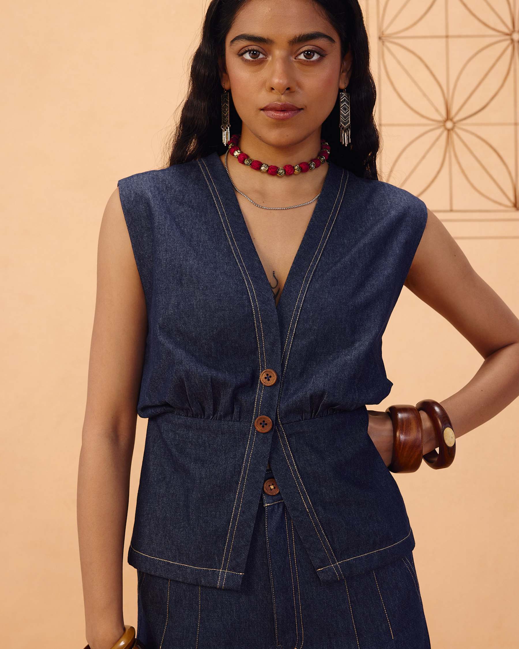 The Timeless Sustainable Denim Waistcoat JACKETS SUI