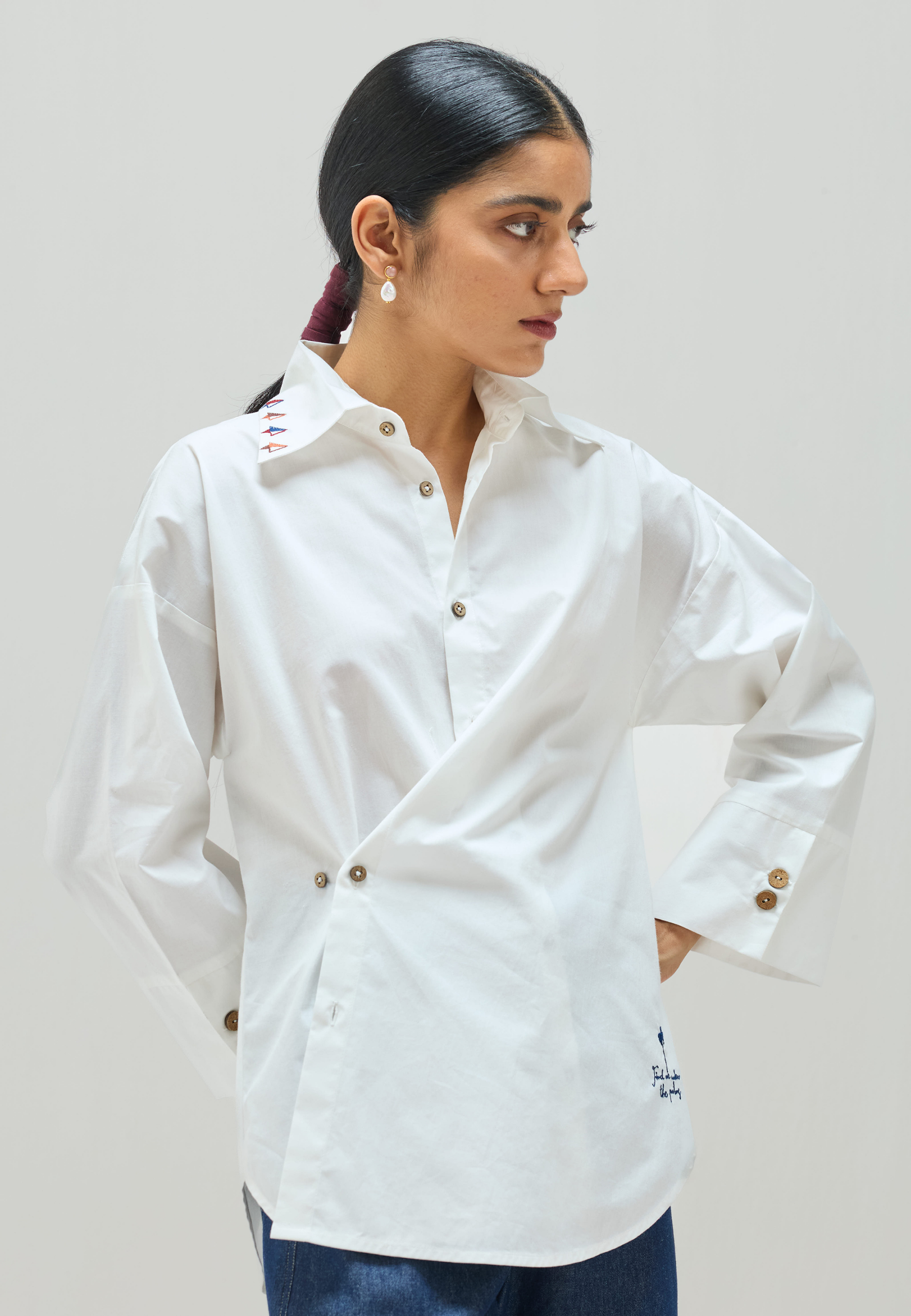 Under The Palms Wrap Shirt TOPS SUI