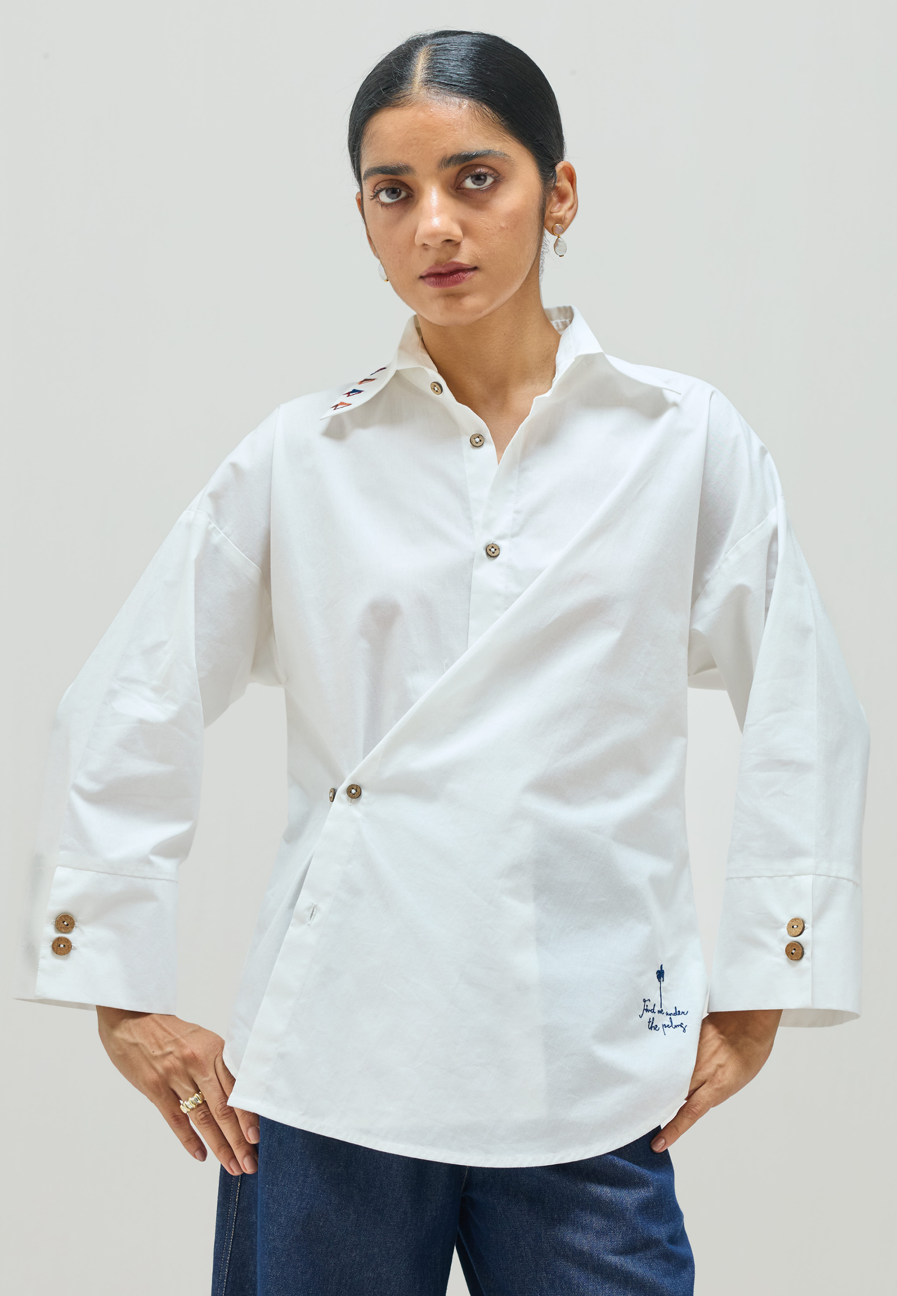 Under The Palms Wrap Shirt TOPS SUI