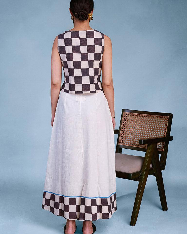 Petal Print Midi Skirt BOTTOMS IKKIVI