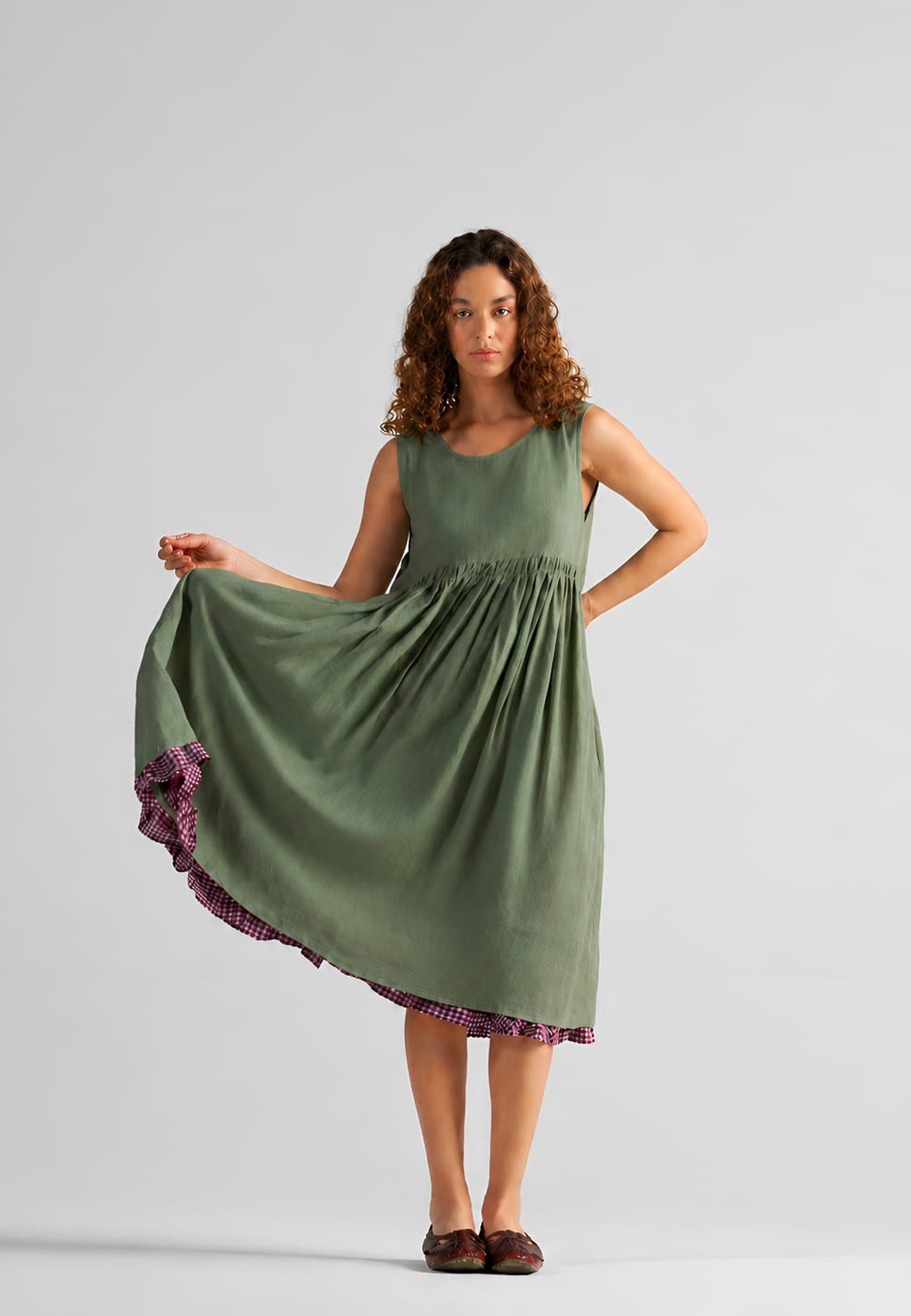 Simply Her Green Sage Dress DRESSES IKKIVI