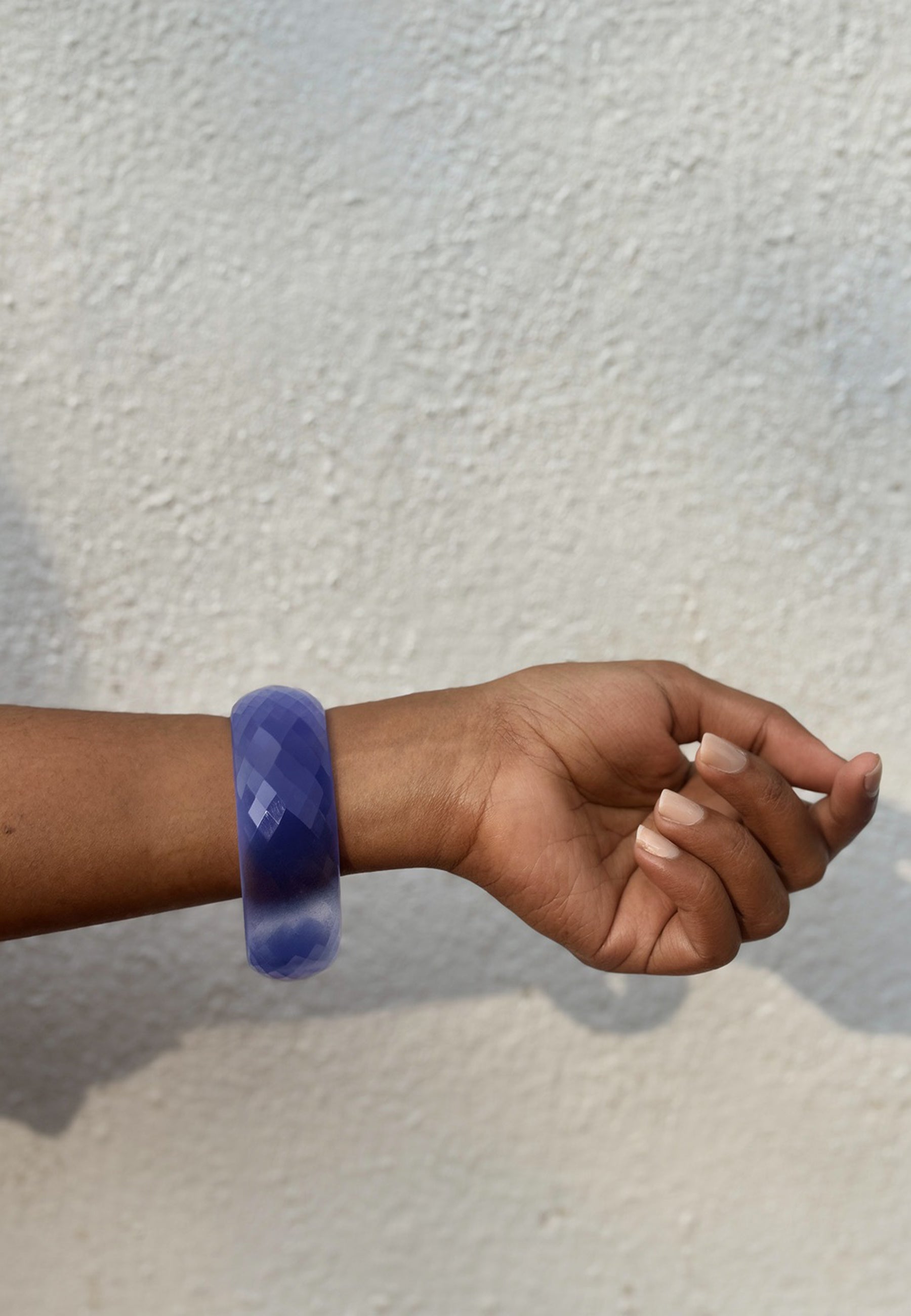 Crystal Cut Electric Blue Bangle ACCESSORIES IKKIVI