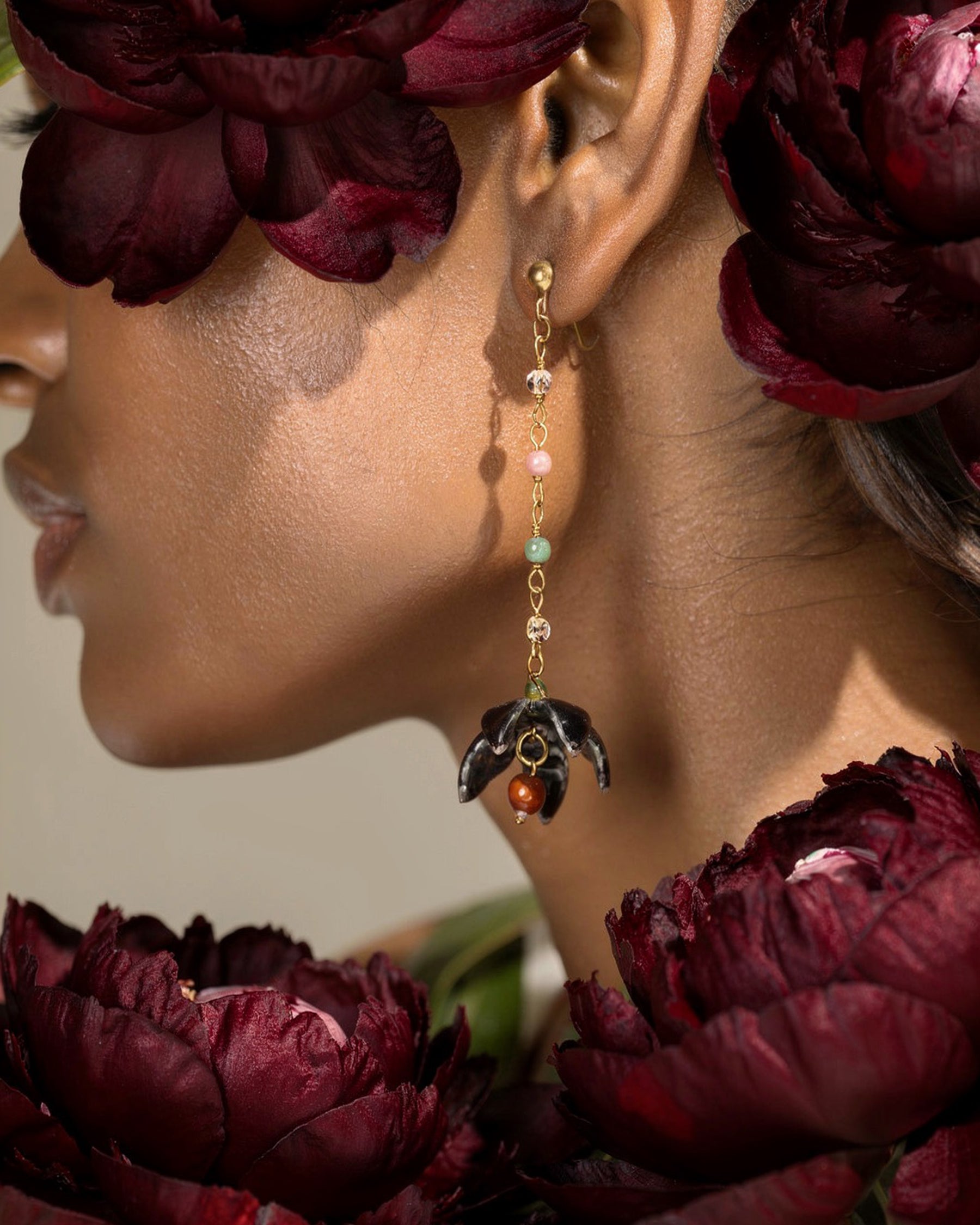 Bell Flower Dangler Earrings ACCESSORIES IKKIVI