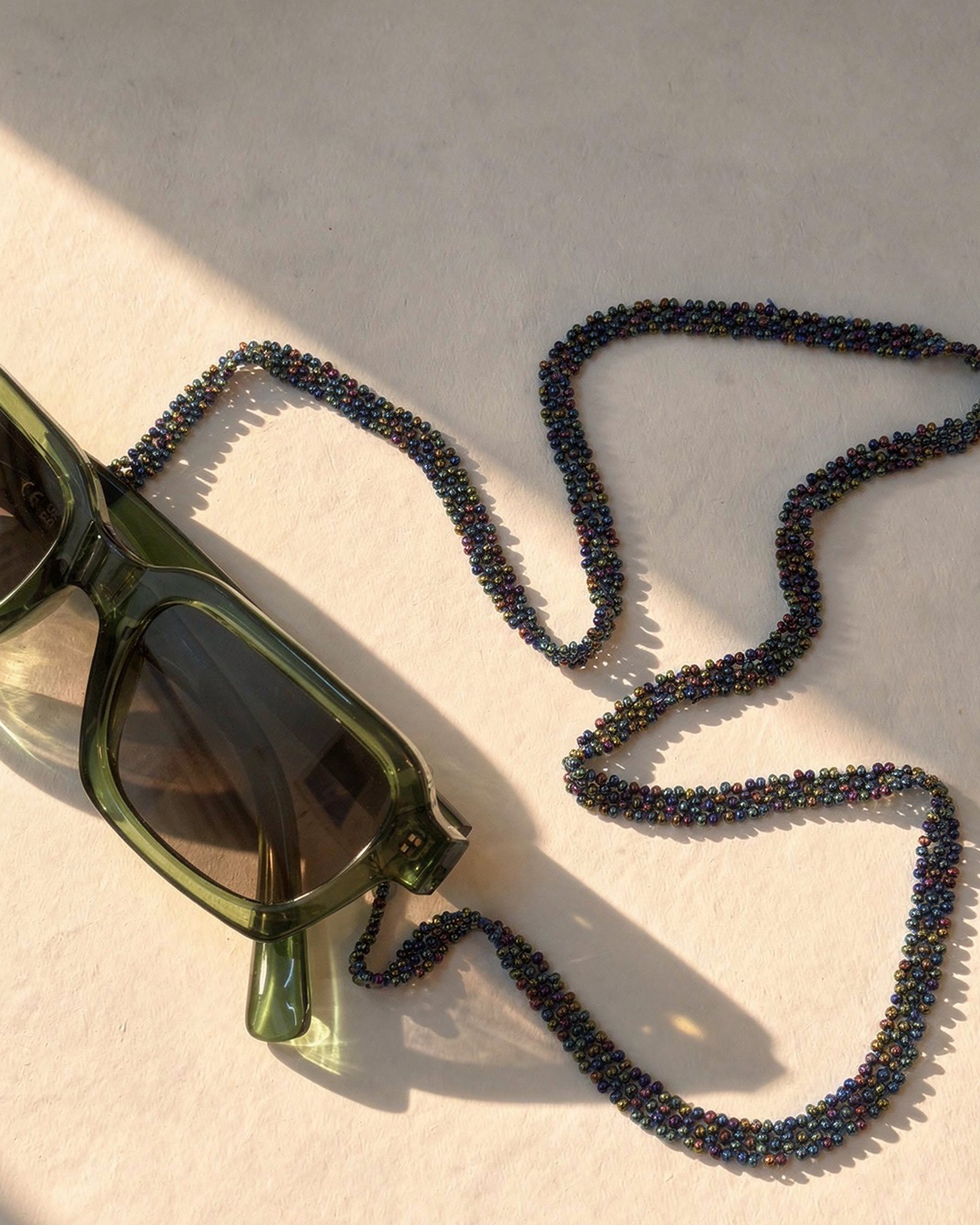 Dark Chromatica Beaded Sunglass Chain ACCESSORIES IKKIVI