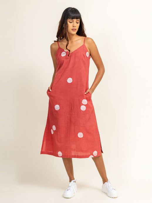 Coral Slip Dress DRESSES Doodlage   