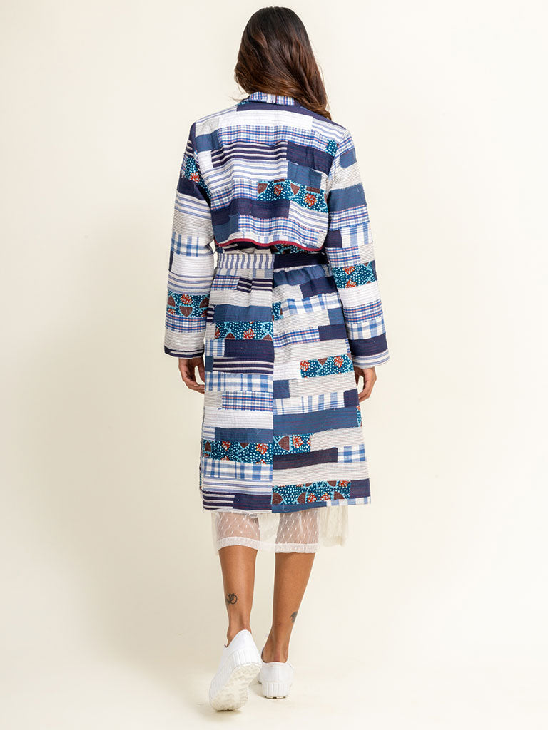 Sky Patchwork Trench JACKETS Doodlage