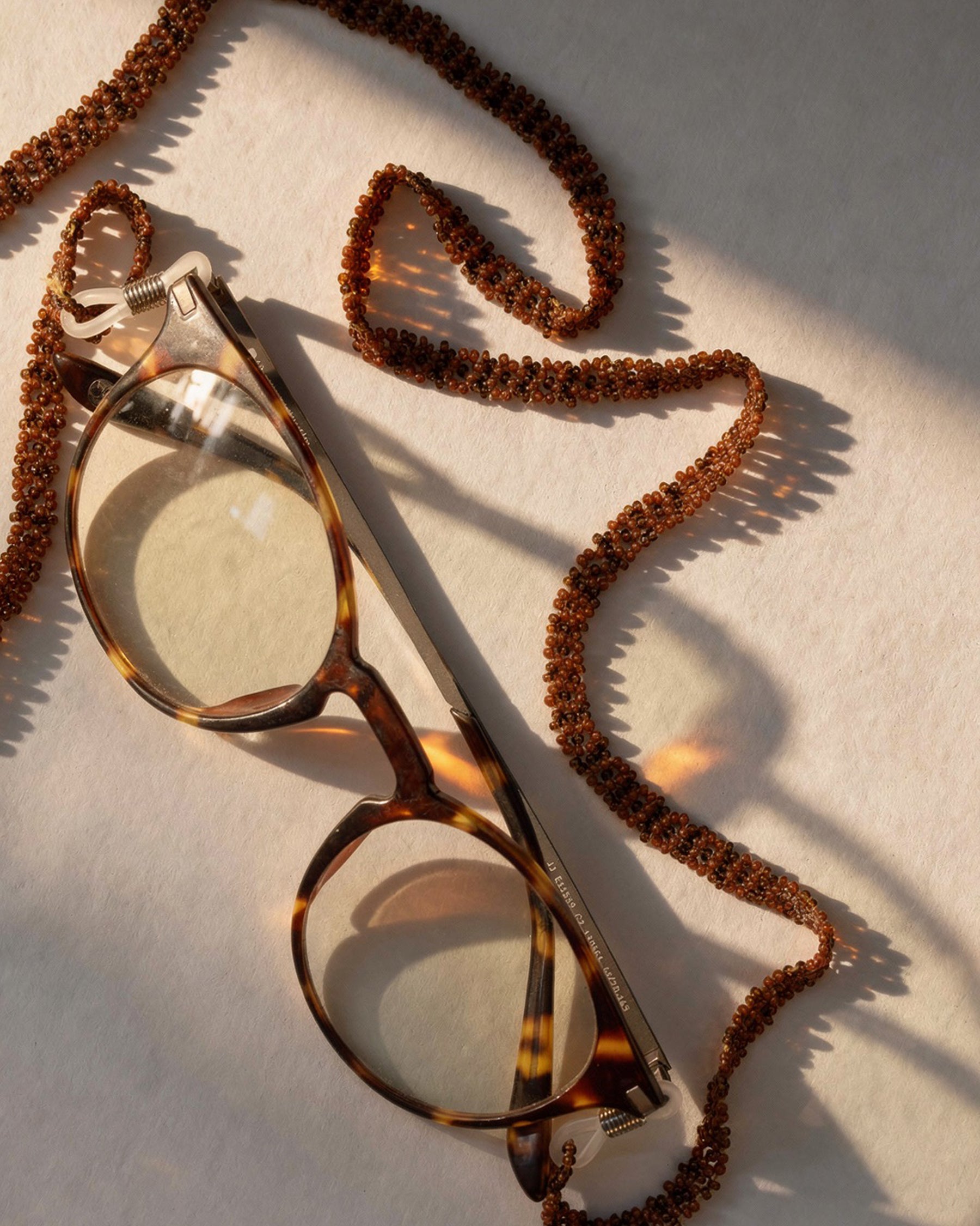 Brown Beaded Sunglass Chain ACCESSORIES IKKIVI