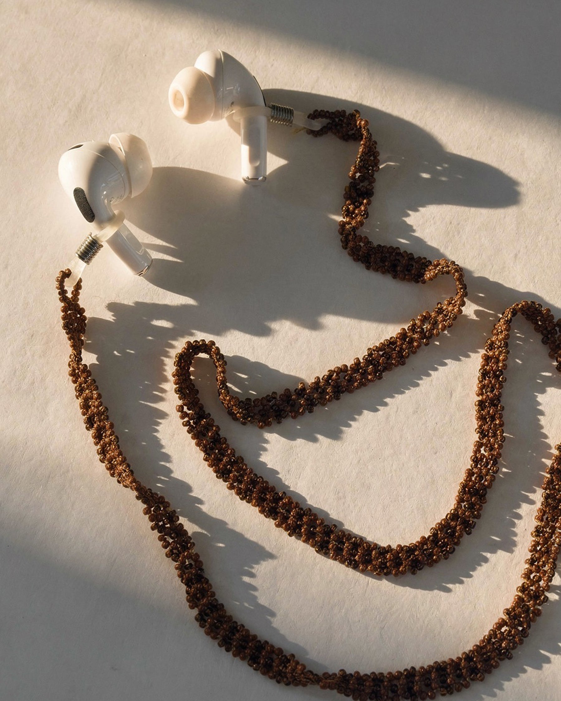 Brown Beaded Sunglass Chain ACCESSORIES IKKIVI