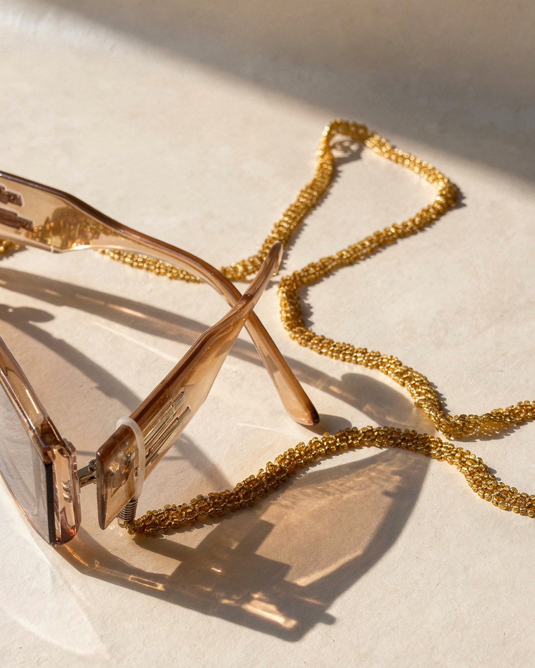 Golden Beaded Sunglass Chain ACCESSORIES IKKIVI