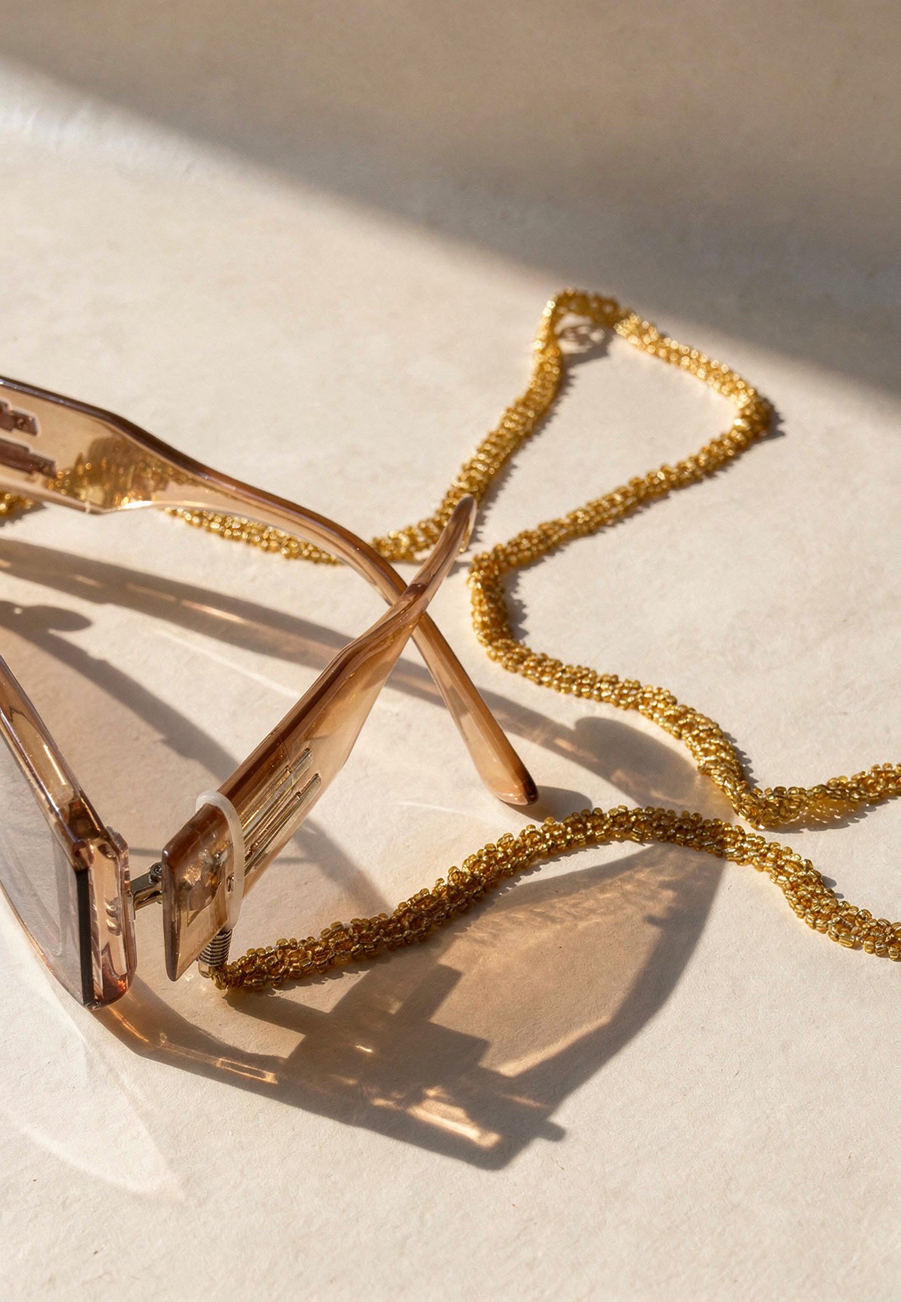 Golden Beaded Sunglass Chain ACCESSORIES IKKIVI