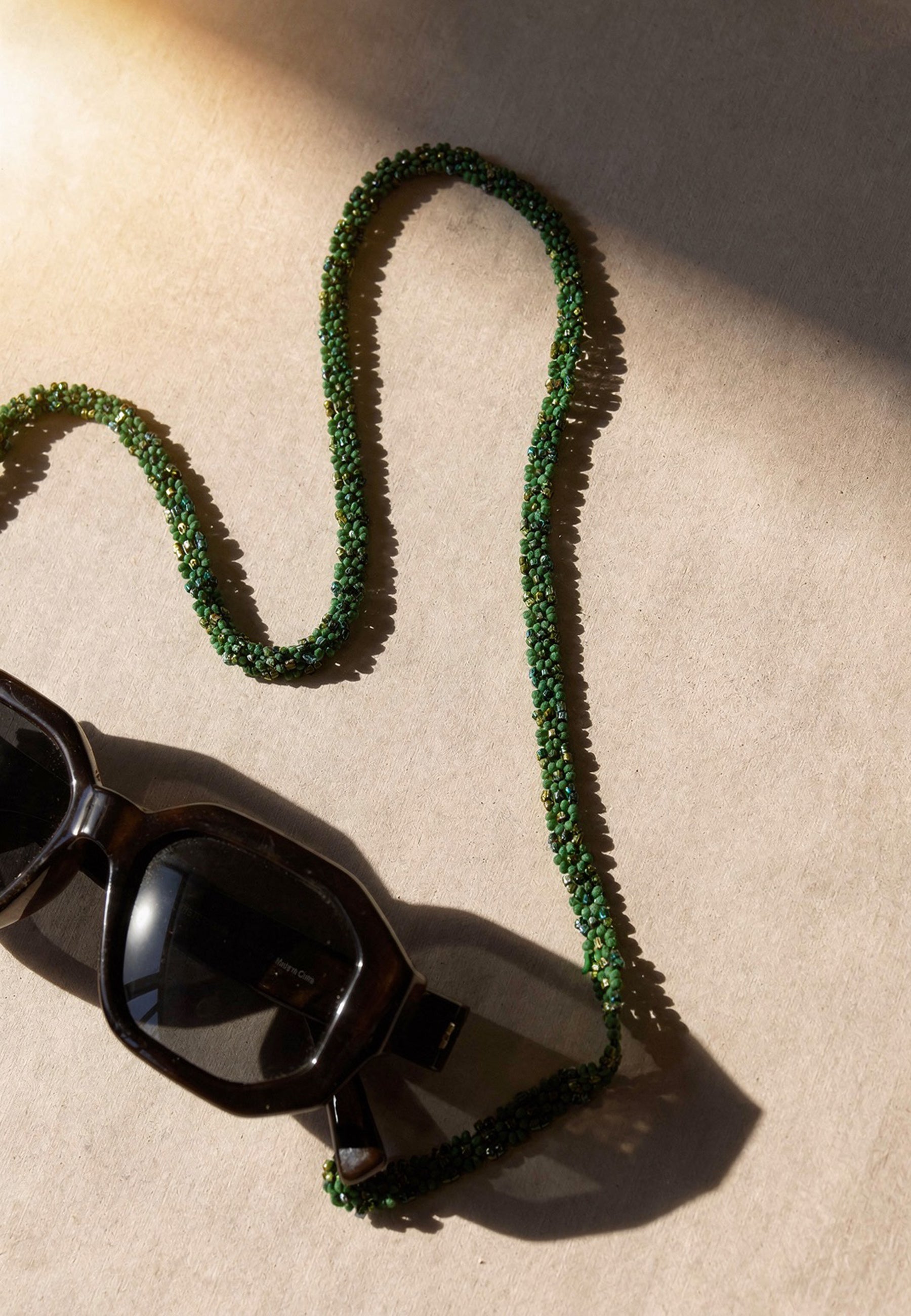 Green Beaded Sunglass Chain ACCESSORIES IKKIVI