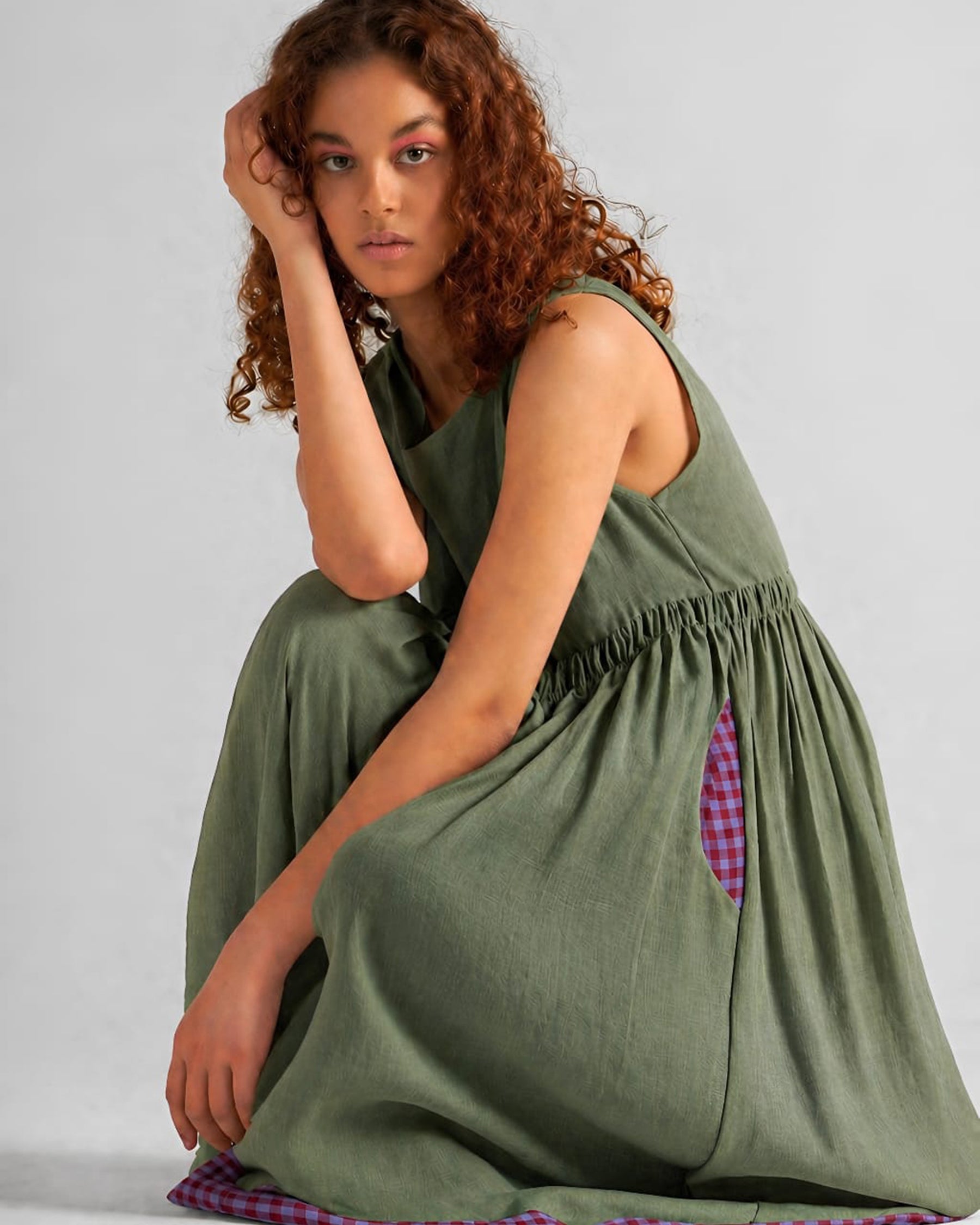 Simply Her Green Sage Dress DRESSES IKKIVI