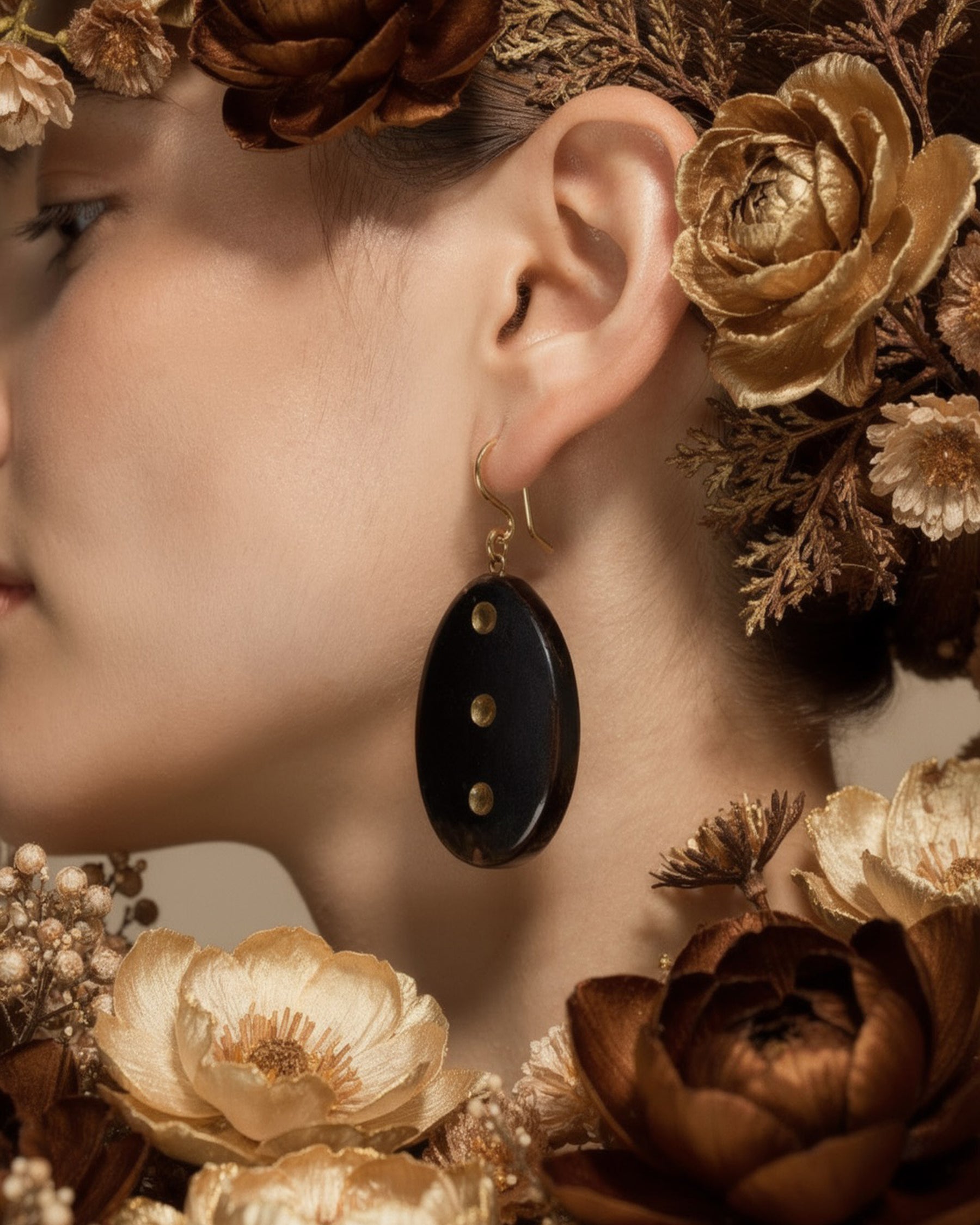 Pebble Wooden Earrings ACCESSORIES IKKIVI