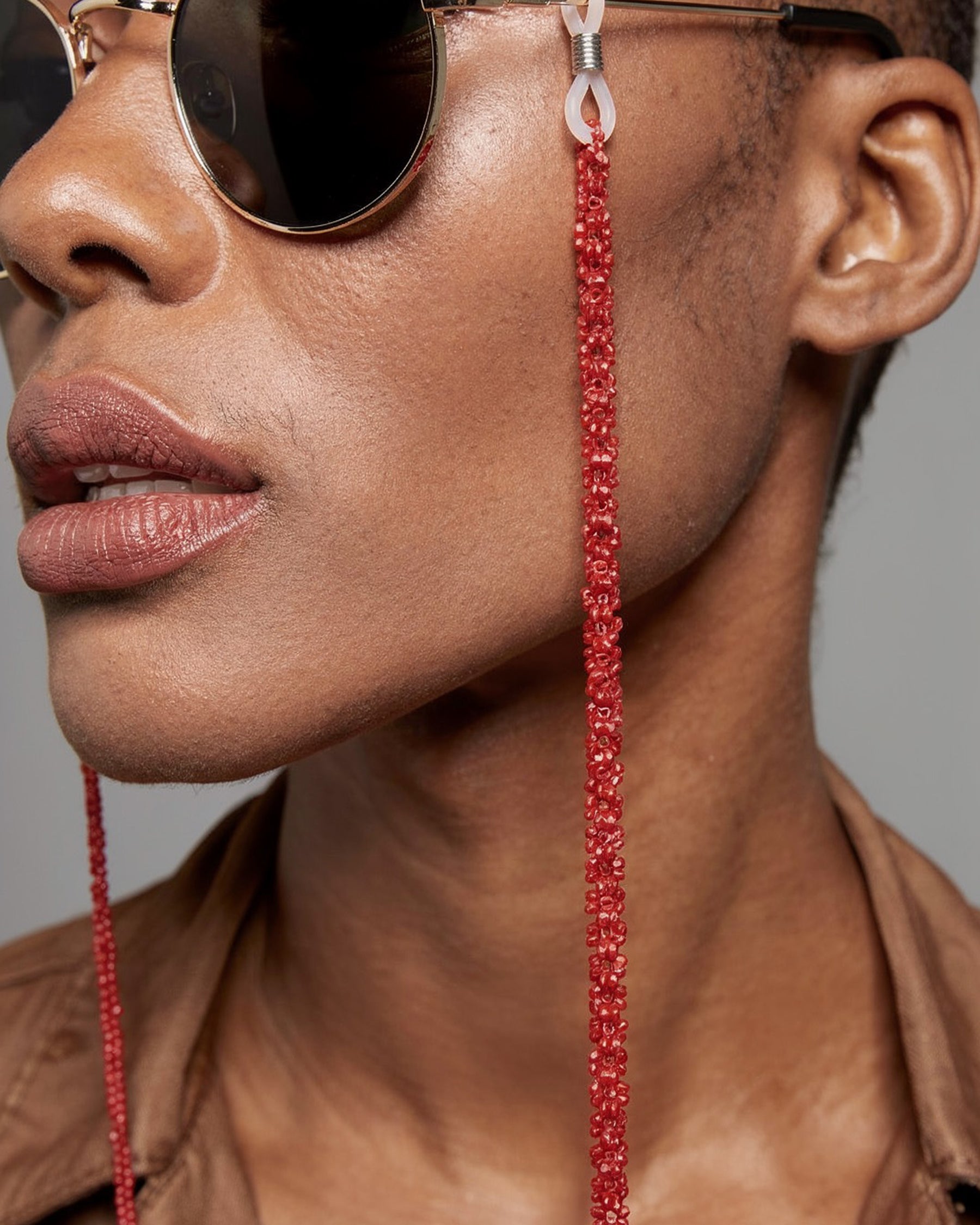 Red Beaded Sunglass Chain ACCESSORIES IKKIVI