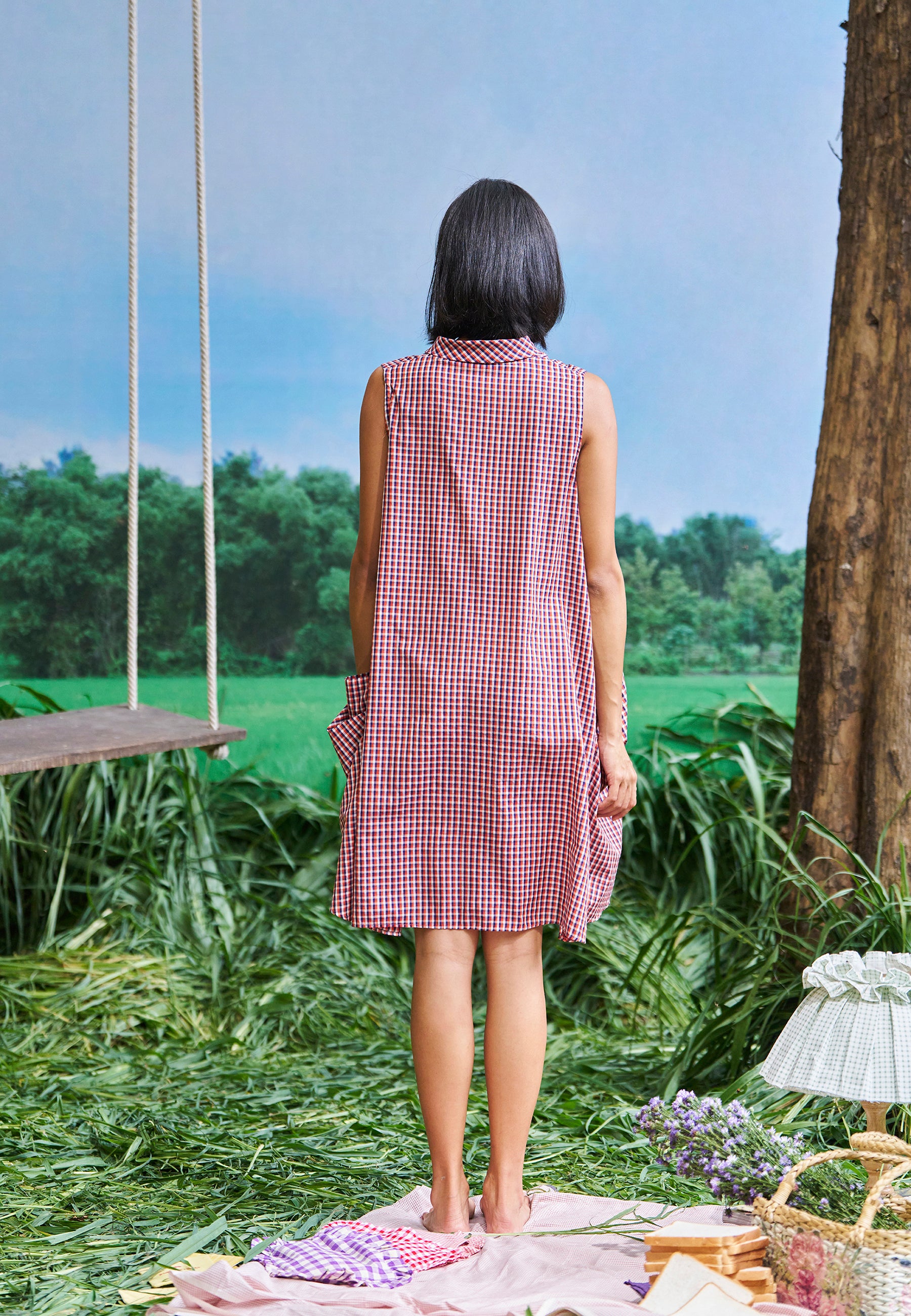 Gaul School Grid Dress DRESSES IKKIVI