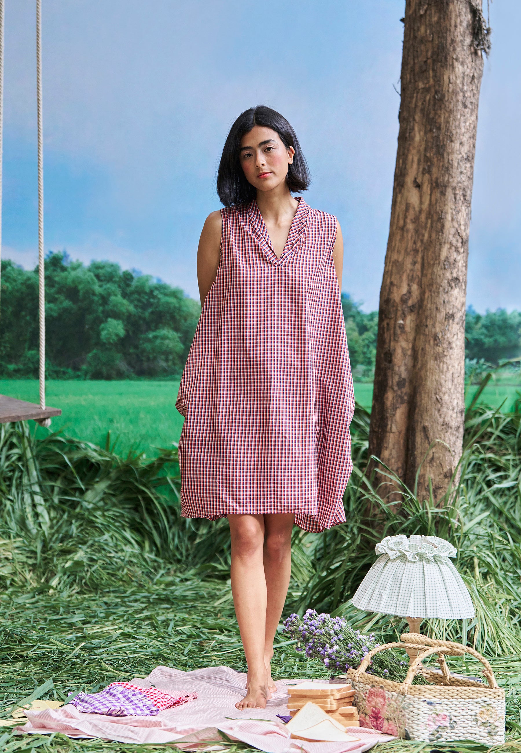 Gaul School Grid Dress DRESSES IKKIVI