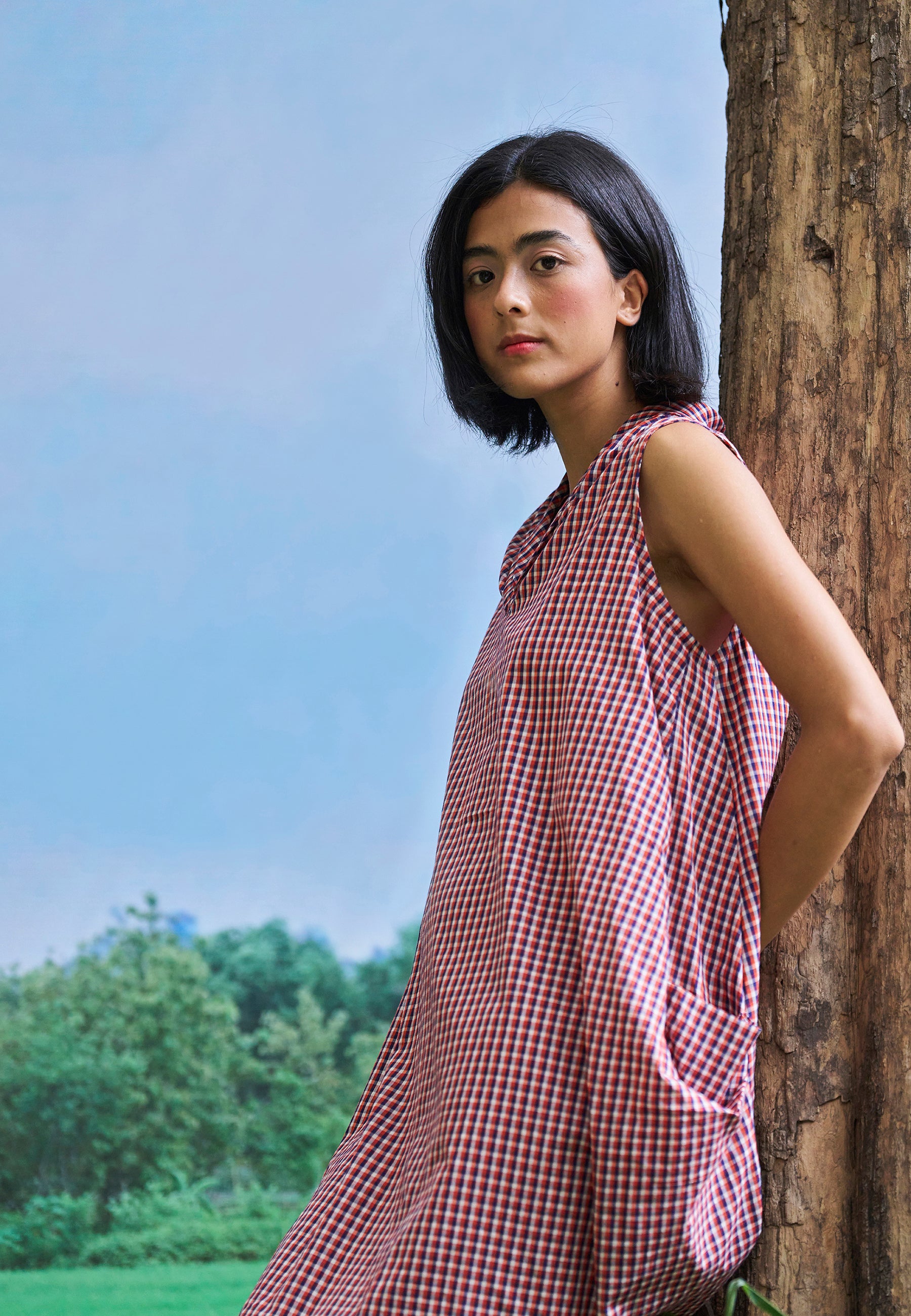 Gaul School Grid Dress DRESSES IKKIVI