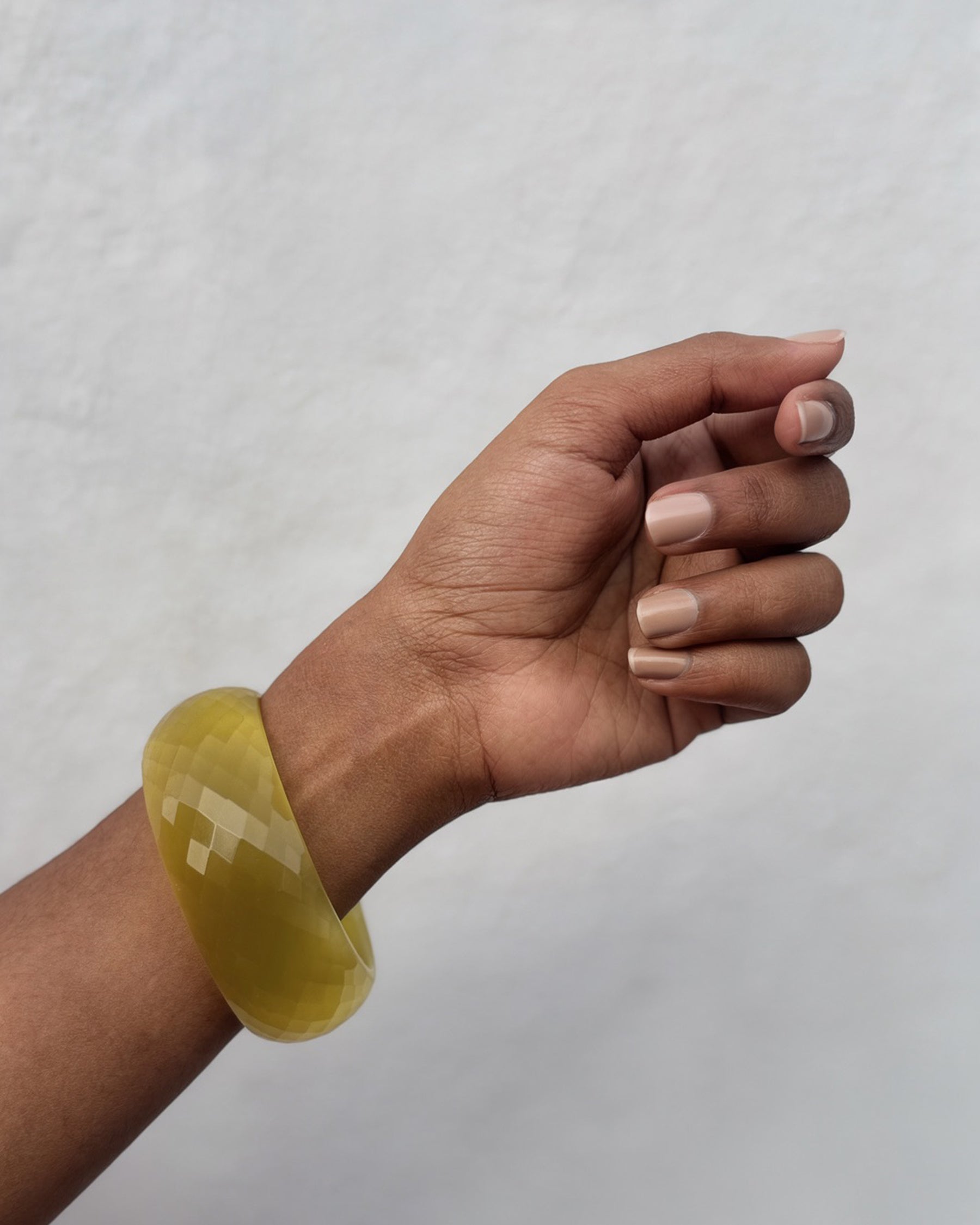 Crystal Cut Lime Yellow Bangle ACCESSORIES IKKIVI