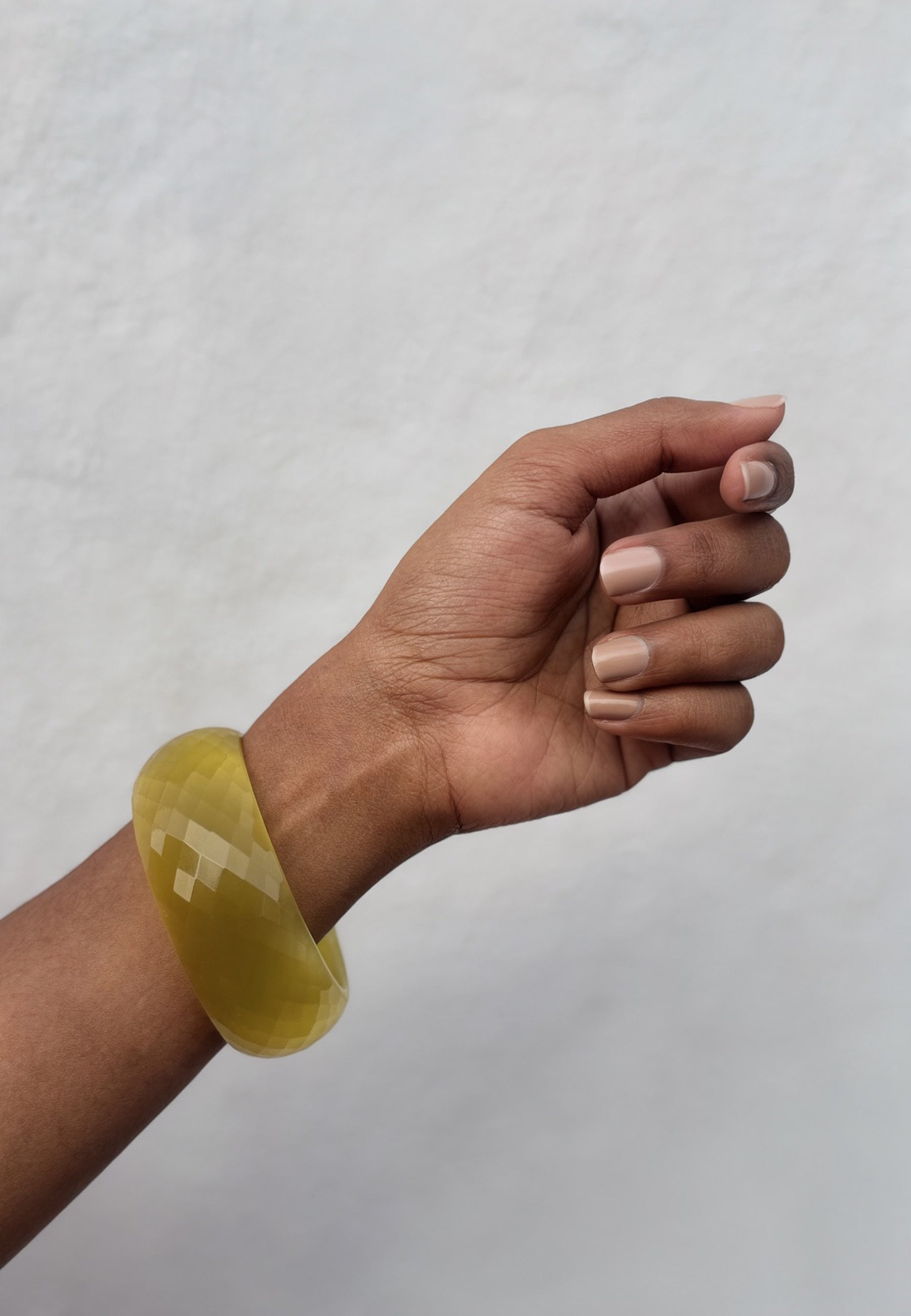 Crystal Cut Lime Yellow Bangle ACCESSORIES IKKIVI