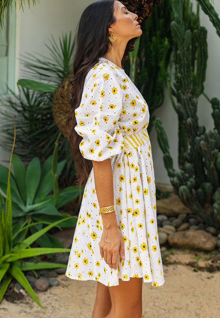 Yellow Daisy Day Dress DRESSES Em and Shi