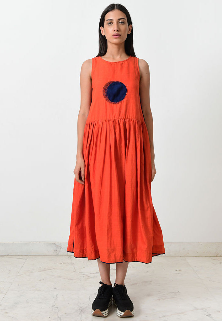 Khadi Crescent Moon Dress DRESSES Rias Jaipur